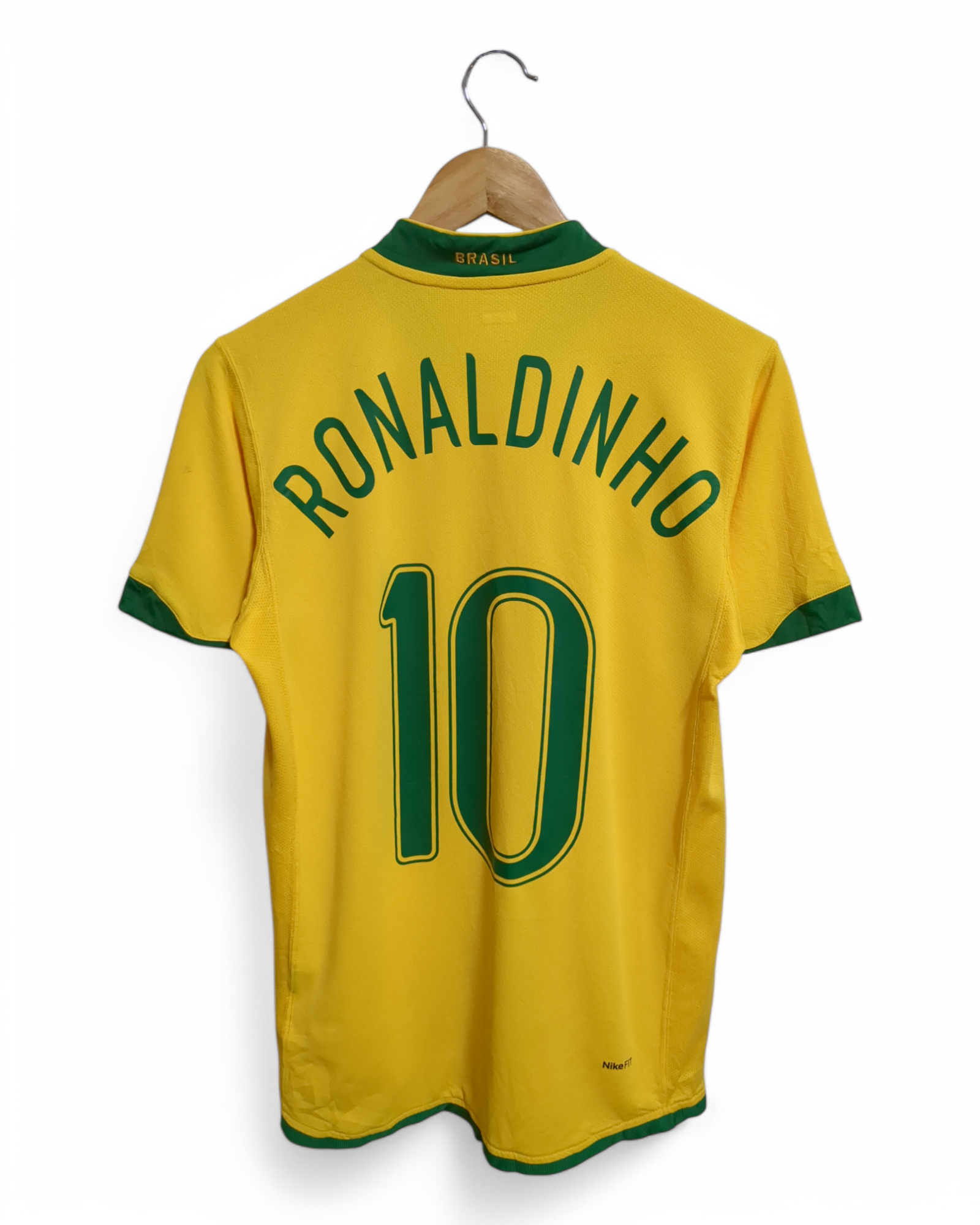 2006-08 Nike Brazil Home Shirt #10 Ronaldinho - (S)