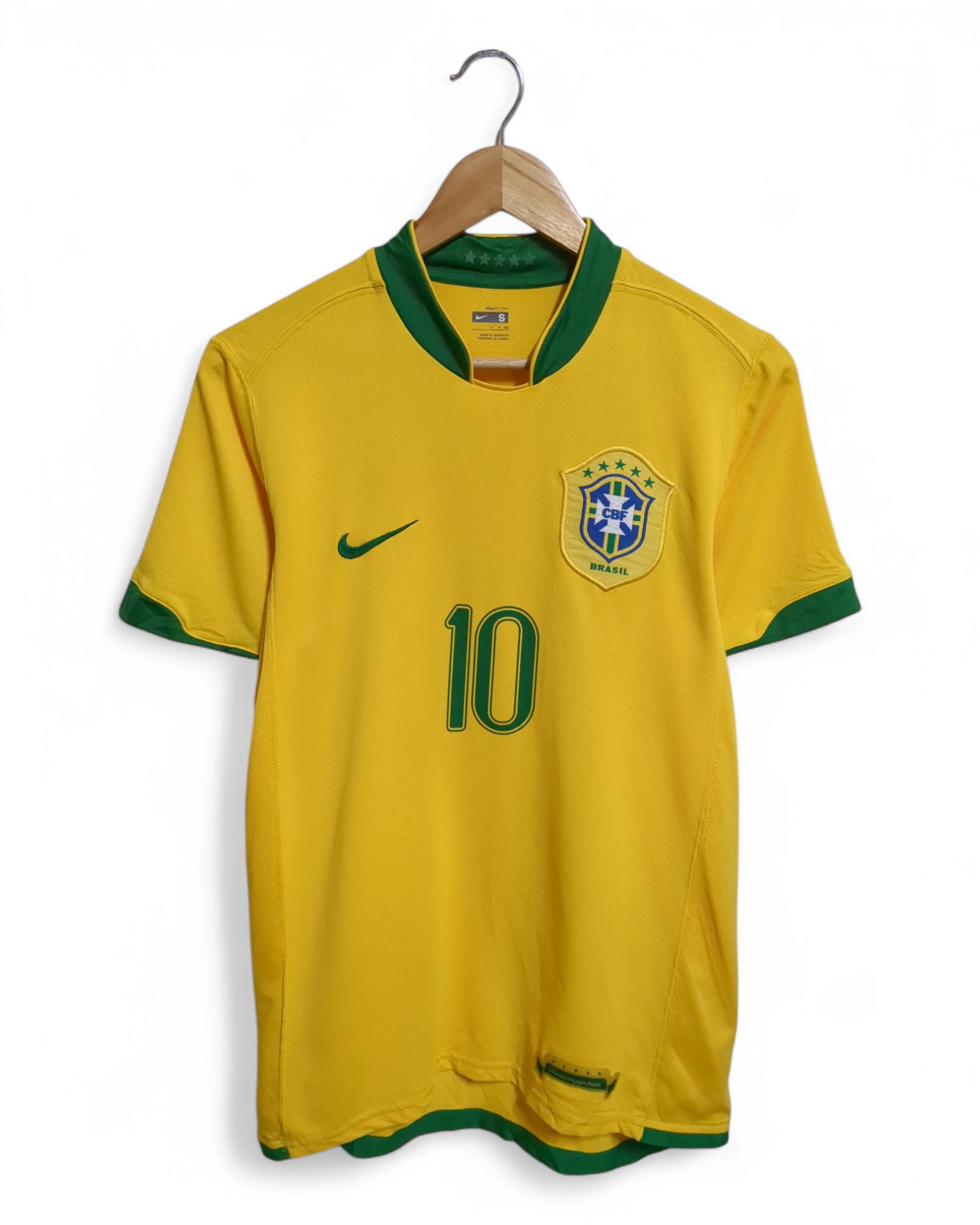 2006-08 Nike Brazil Home Shirt #10 Ronaldinho - (S)