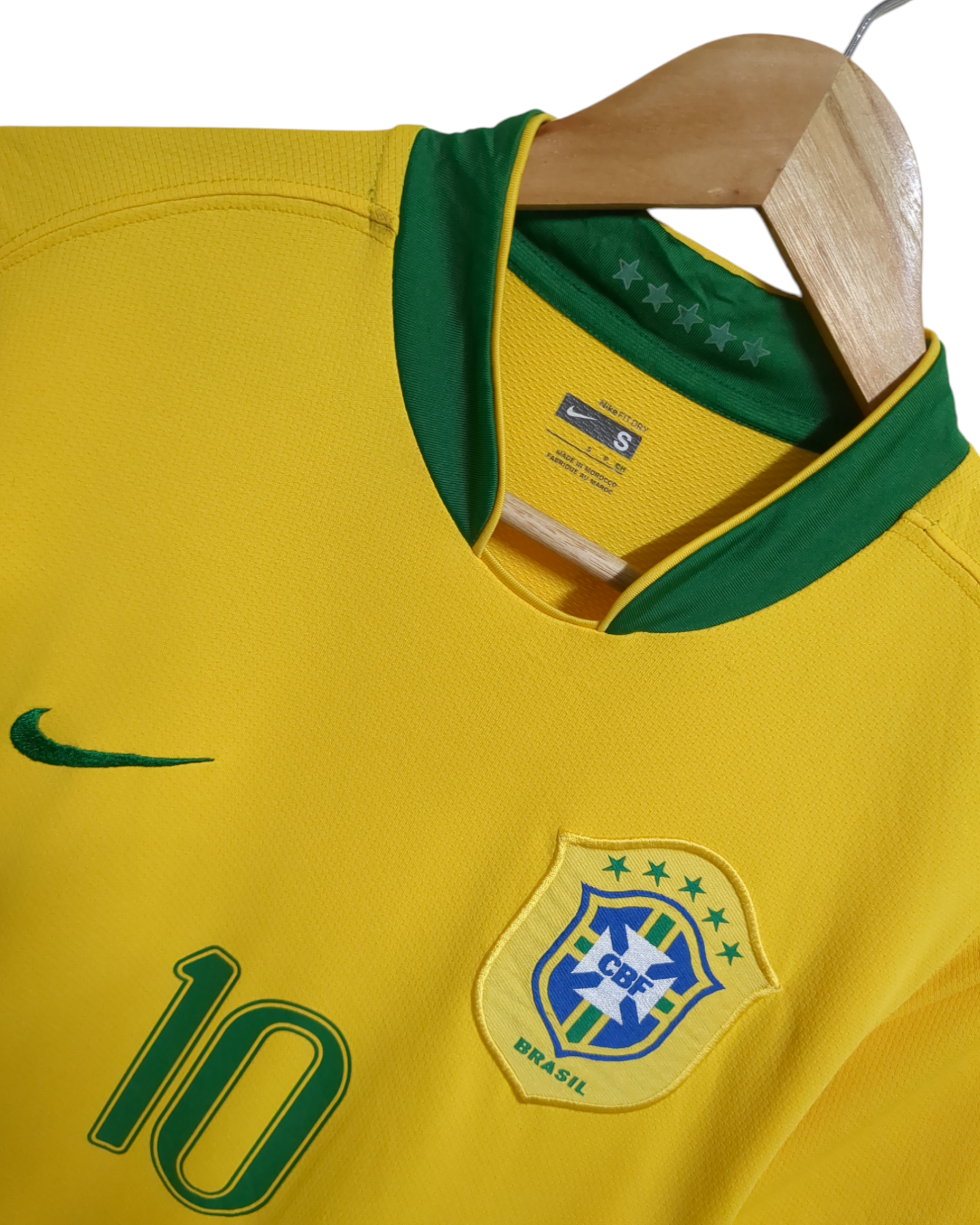 2006-08 Nike Brazil Home Shirt #10 Ronaldinho - (S)