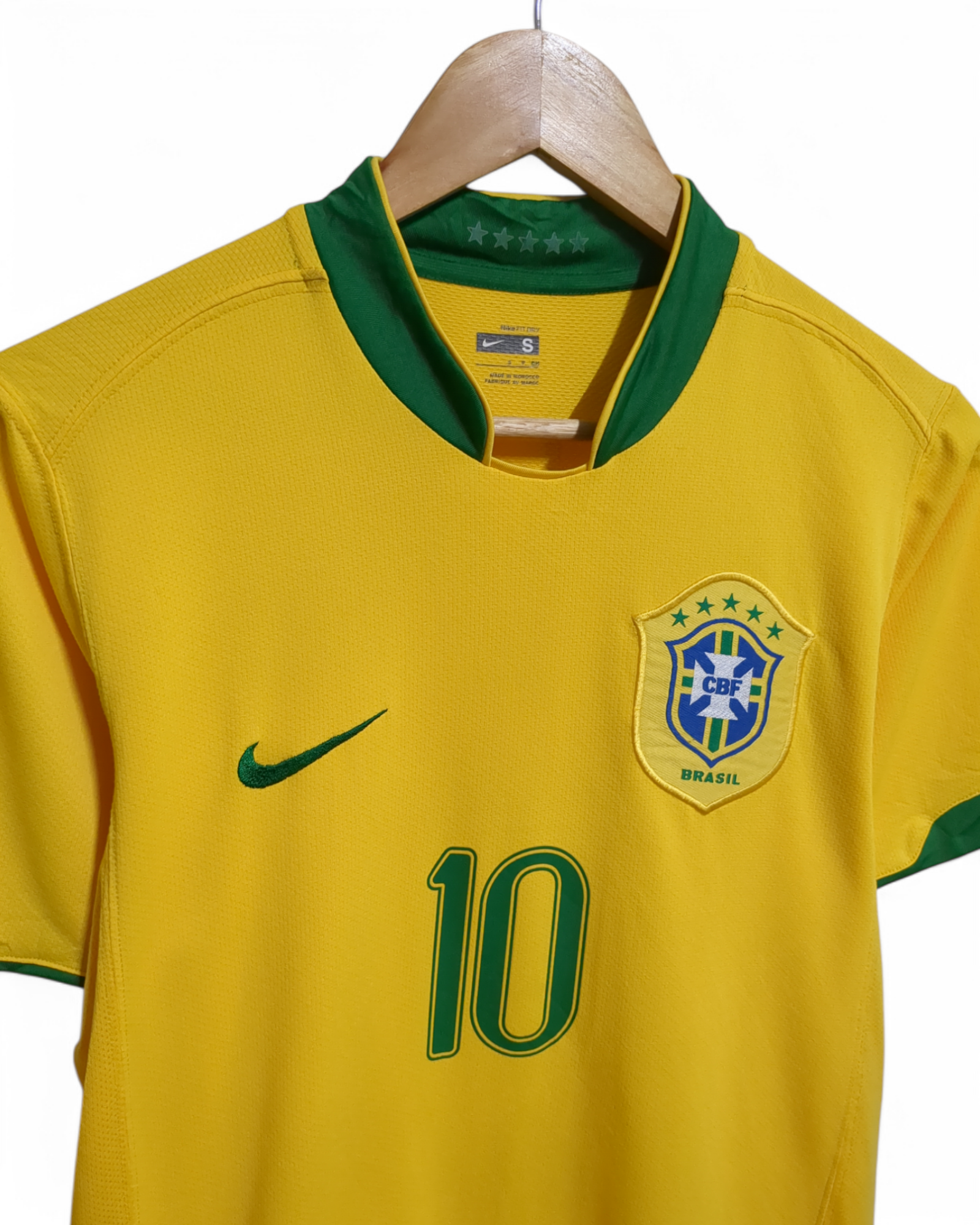 2006-08 Nike Brazil Home Shirt #10 Ronaldinho - (S)