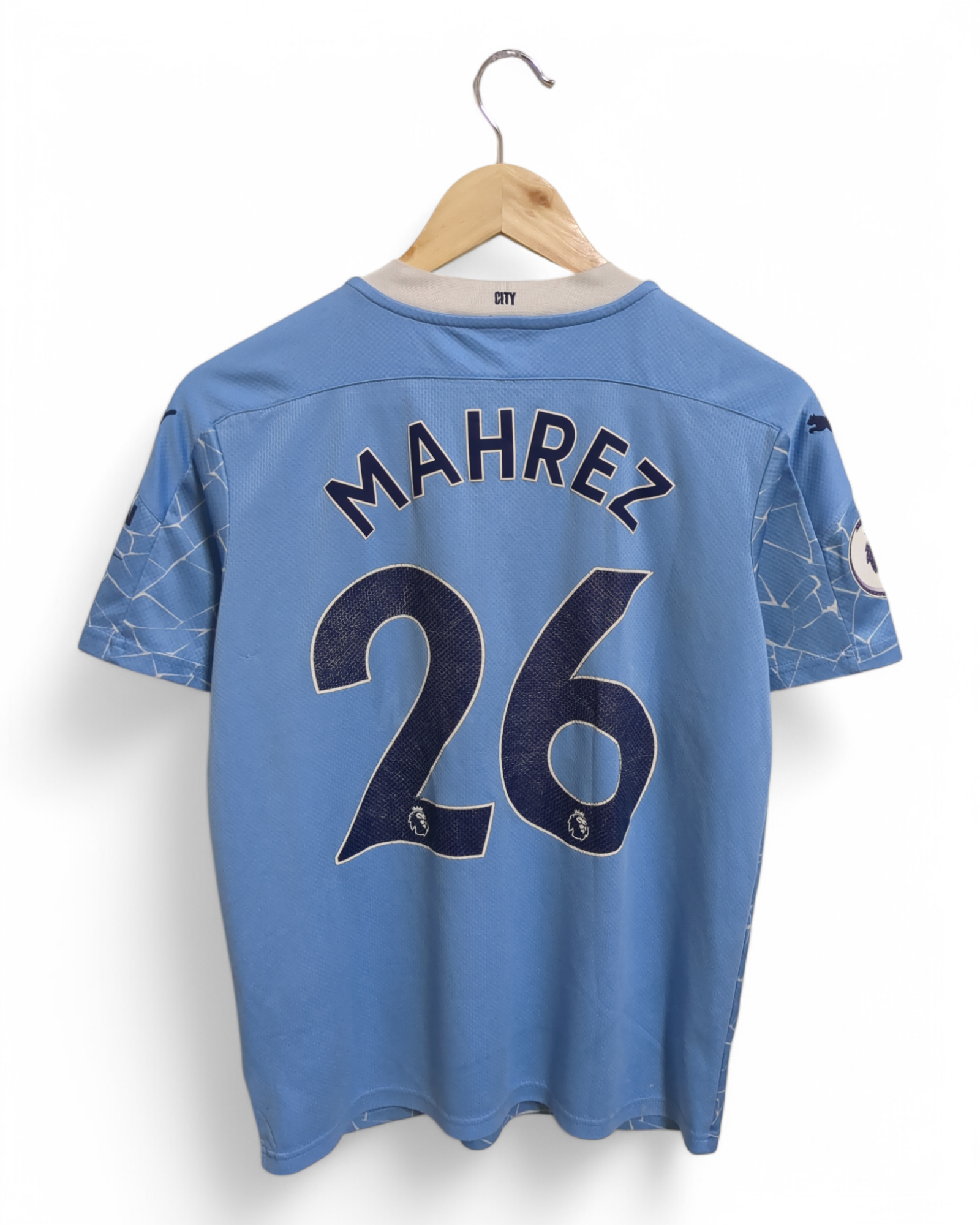 2020-21 Puma Manchester City Home Shirt #26 Mahrez - (S)