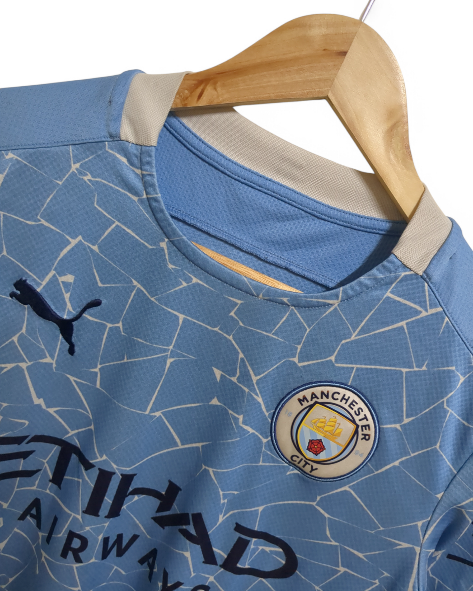 2020-21 Puma Manchester City Home Shirt #26 Mahrez - (S)