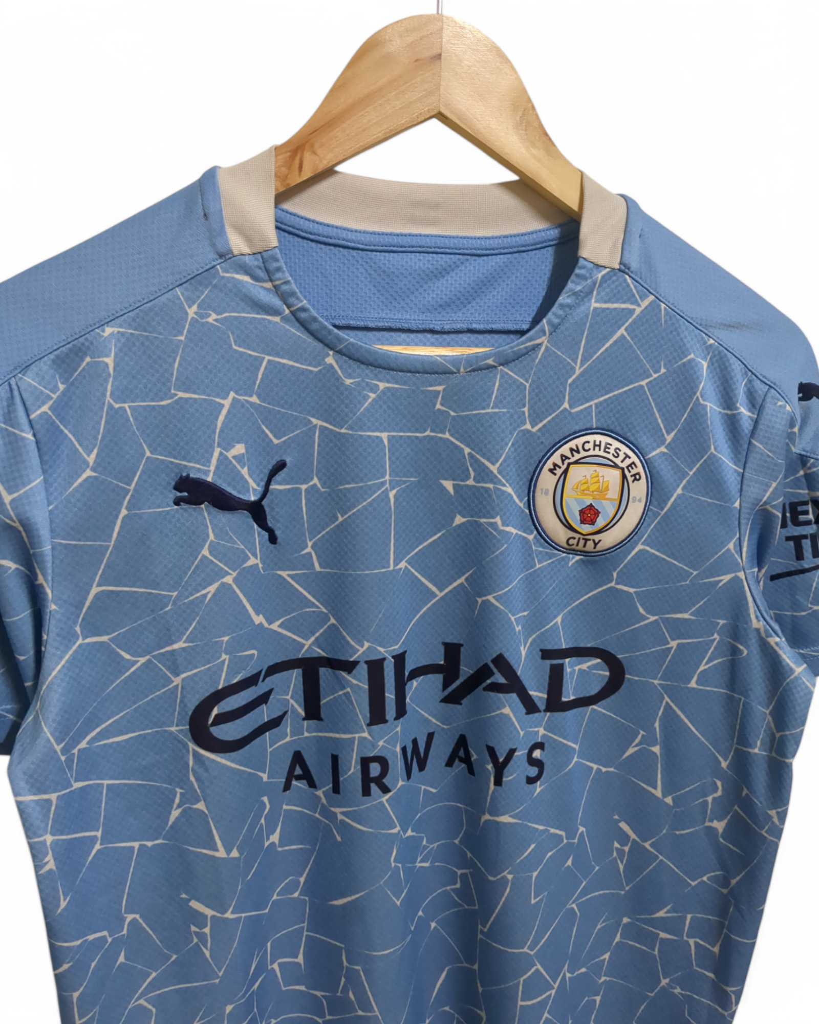 2020-21 Puma Manchester City Home Shirt #26 Mahrez - (S)