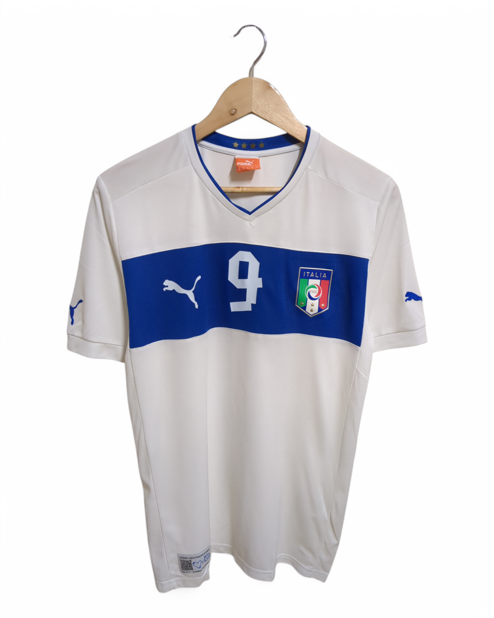2012-13 Puma Italy Away Shirt #9 Balotelli - (M)
