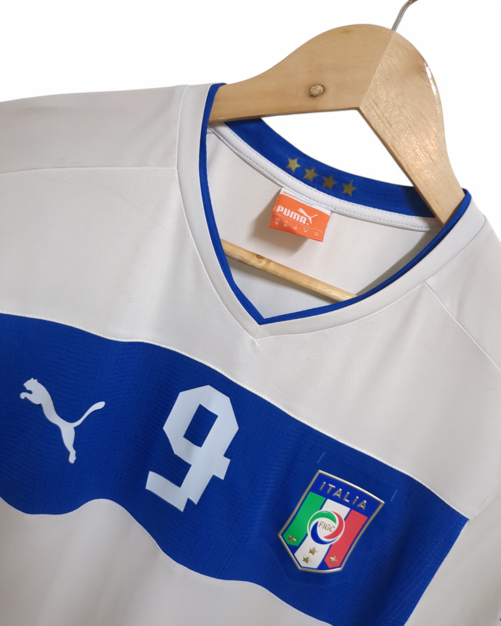 2012-13 Puma Italy Away Shirt #9 Balotelli - (M)