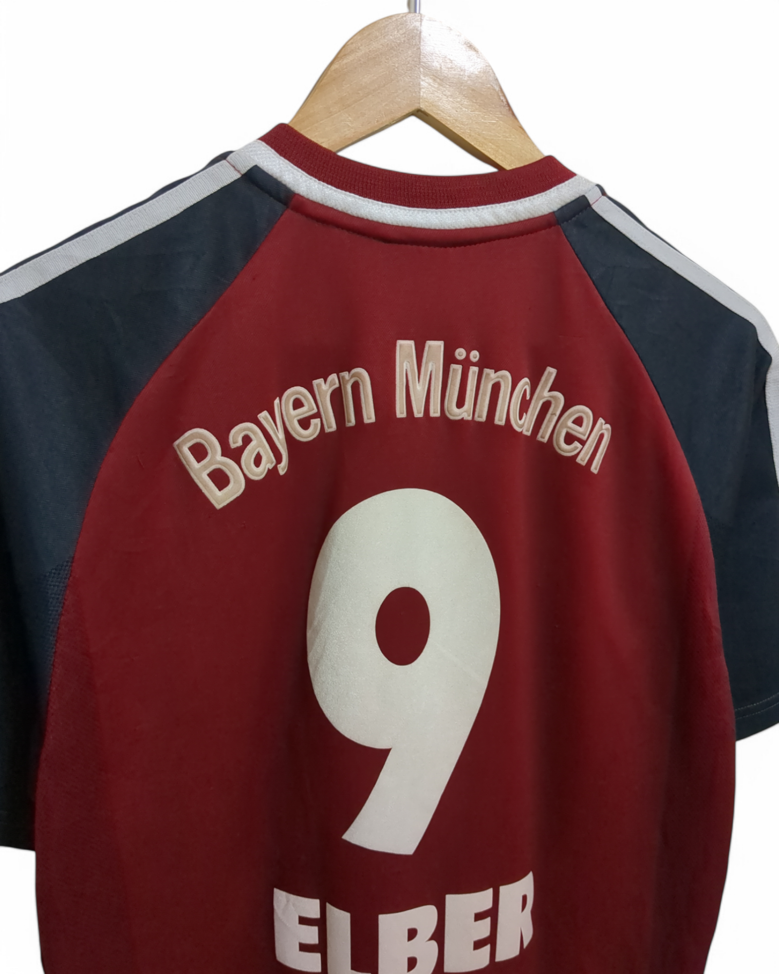 2001-02 Adidas Bayern Munich Home Shirt #9 Elber - (M)
