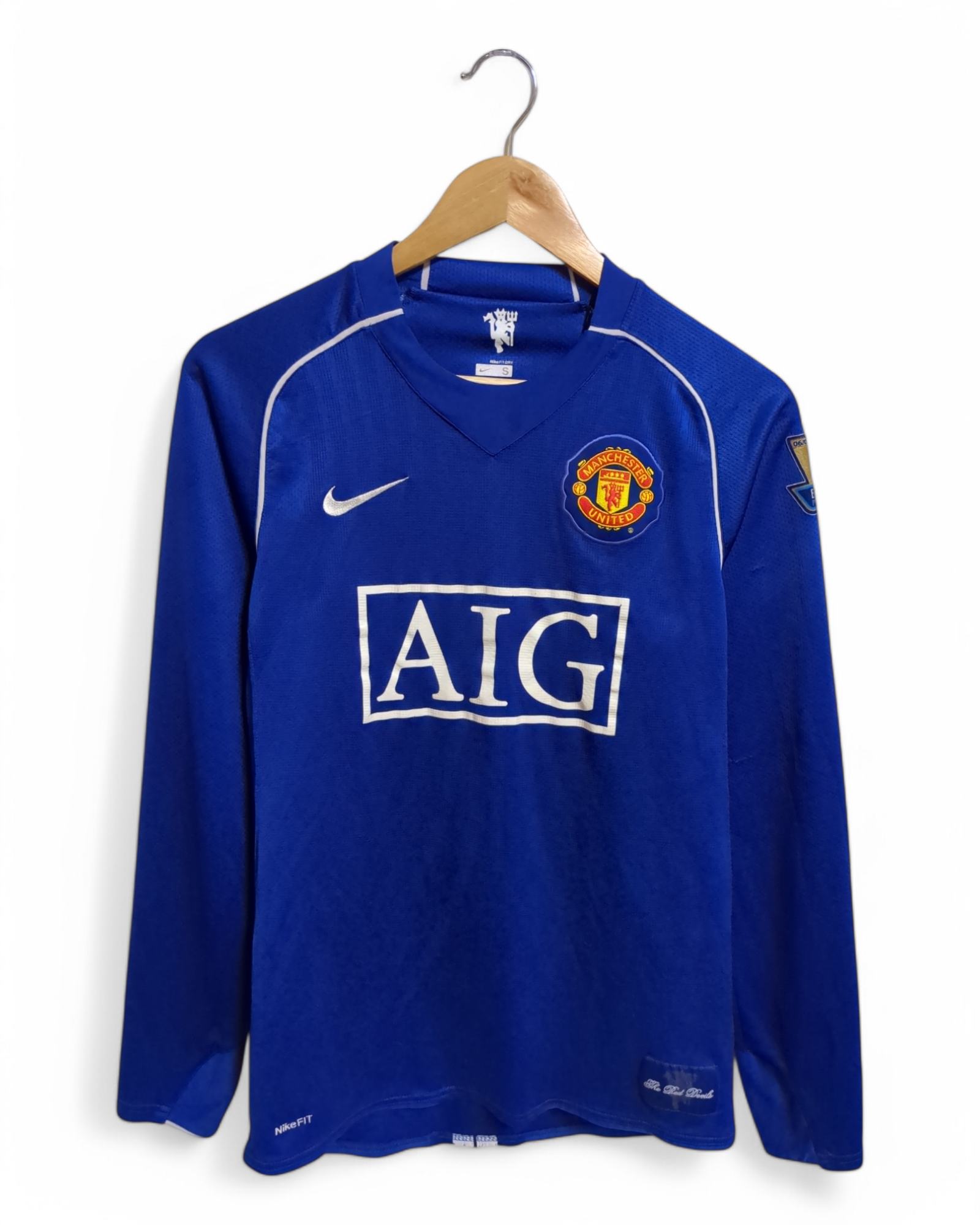 2007-08 Nike Manchester United Goalkeeper L/S Shirt #1 Van Der Sar - (S)
