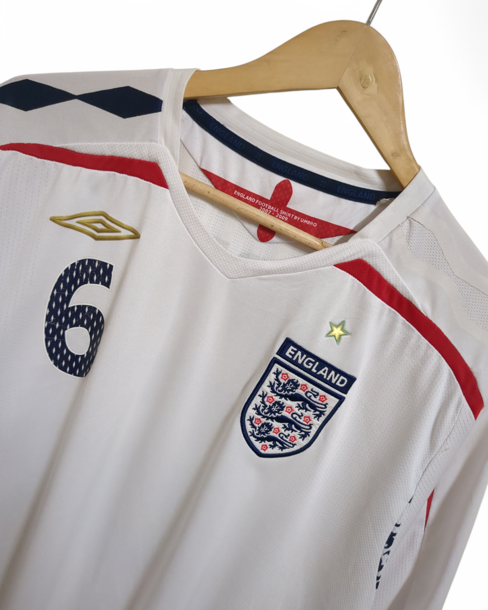 2007-09 Umbro England Home Shirt #6 Terry - (XL)