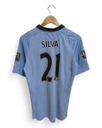 2012-13 Umbro Manchester City Champions Home Shirt #21 Silva - (S)