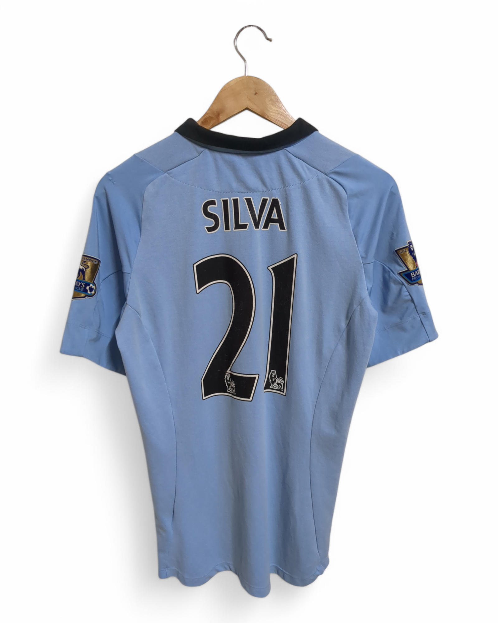 2012-13 Umbro Manchester City Champions Home Shirt #21 Silva - (S)