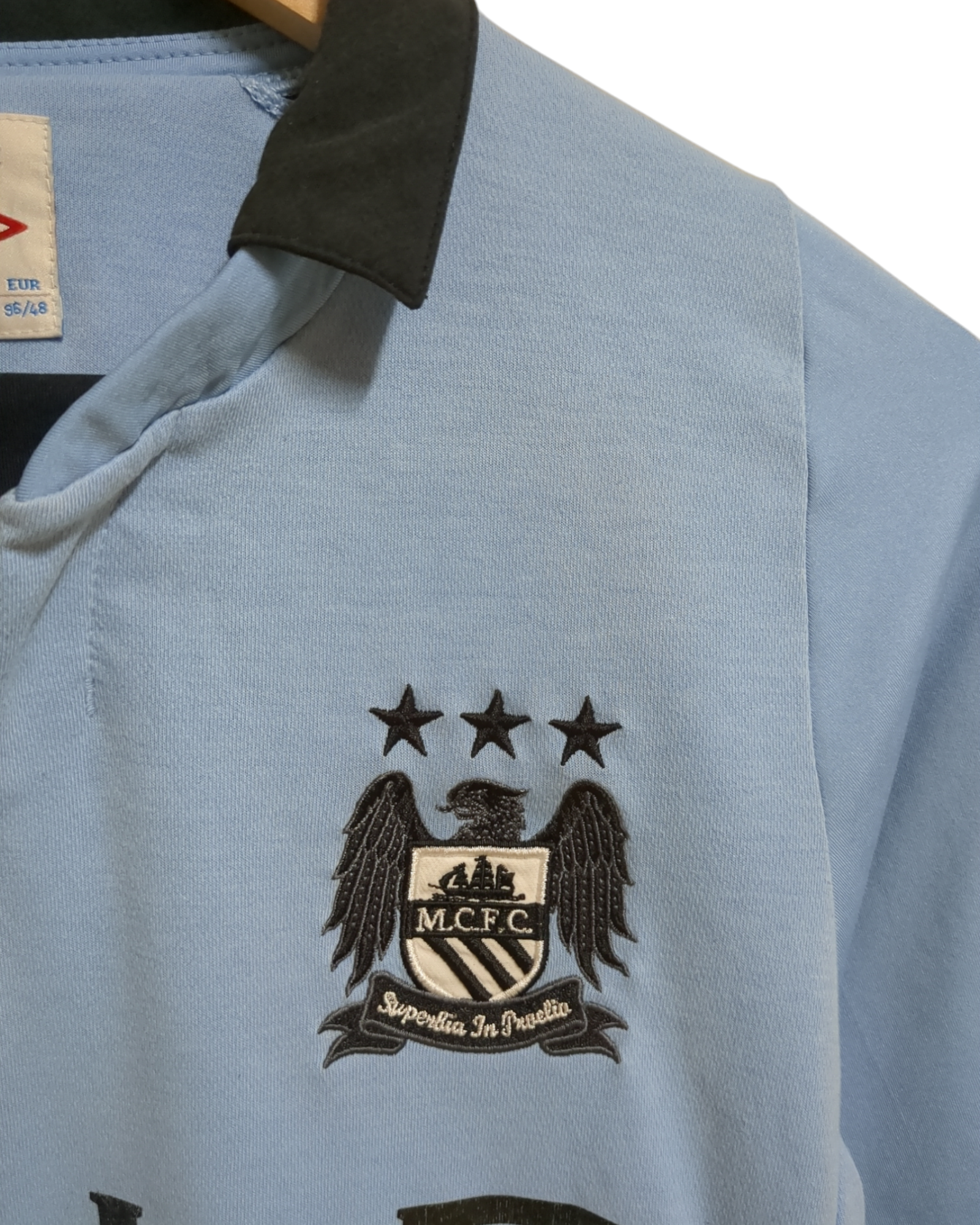2012-13 Umbro Manchester City Champions Home Shirt #21 Silva - (S)