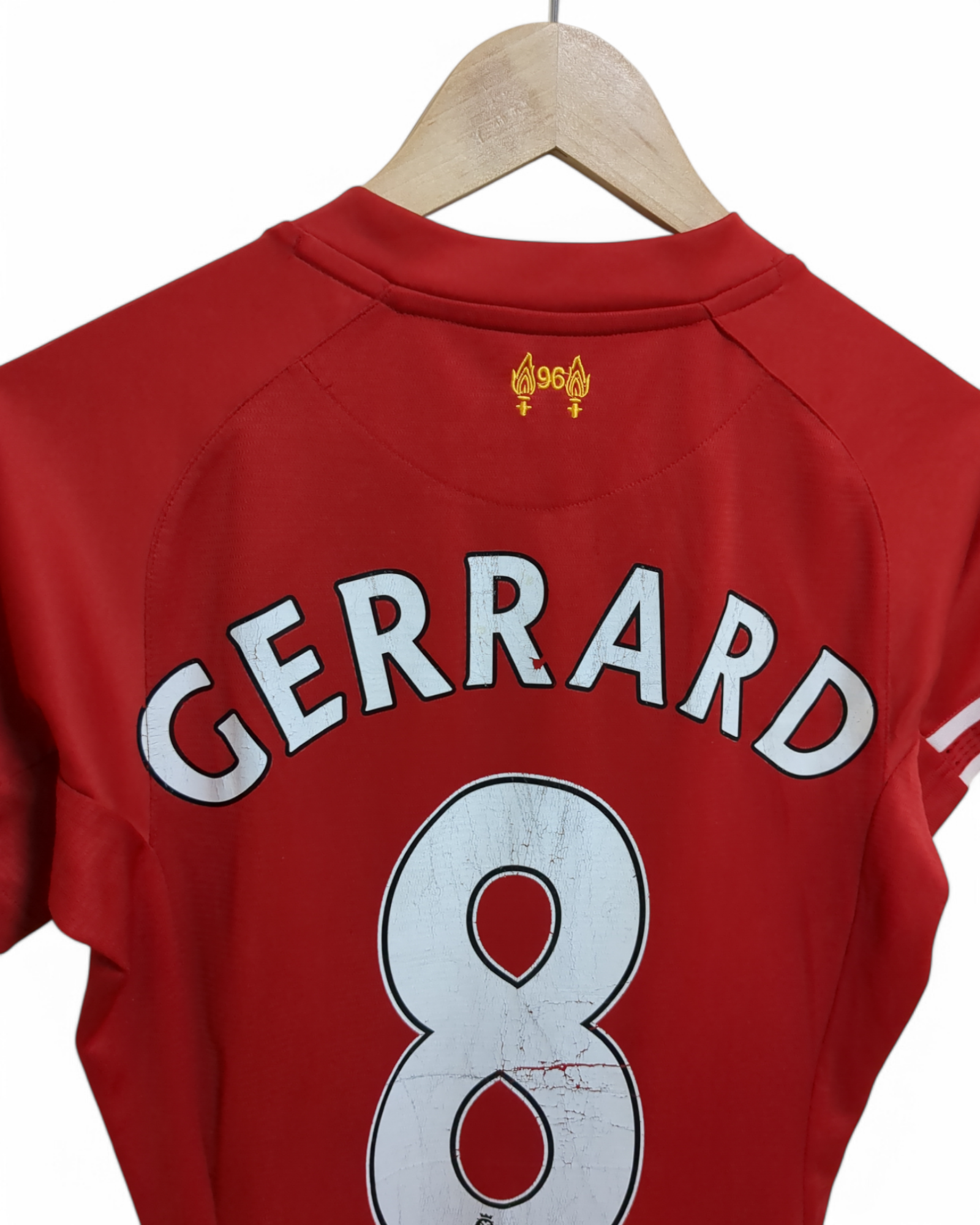 2013-14 Warrior Liverpool Women's Home Shirt #8 Gerrard - (XS)