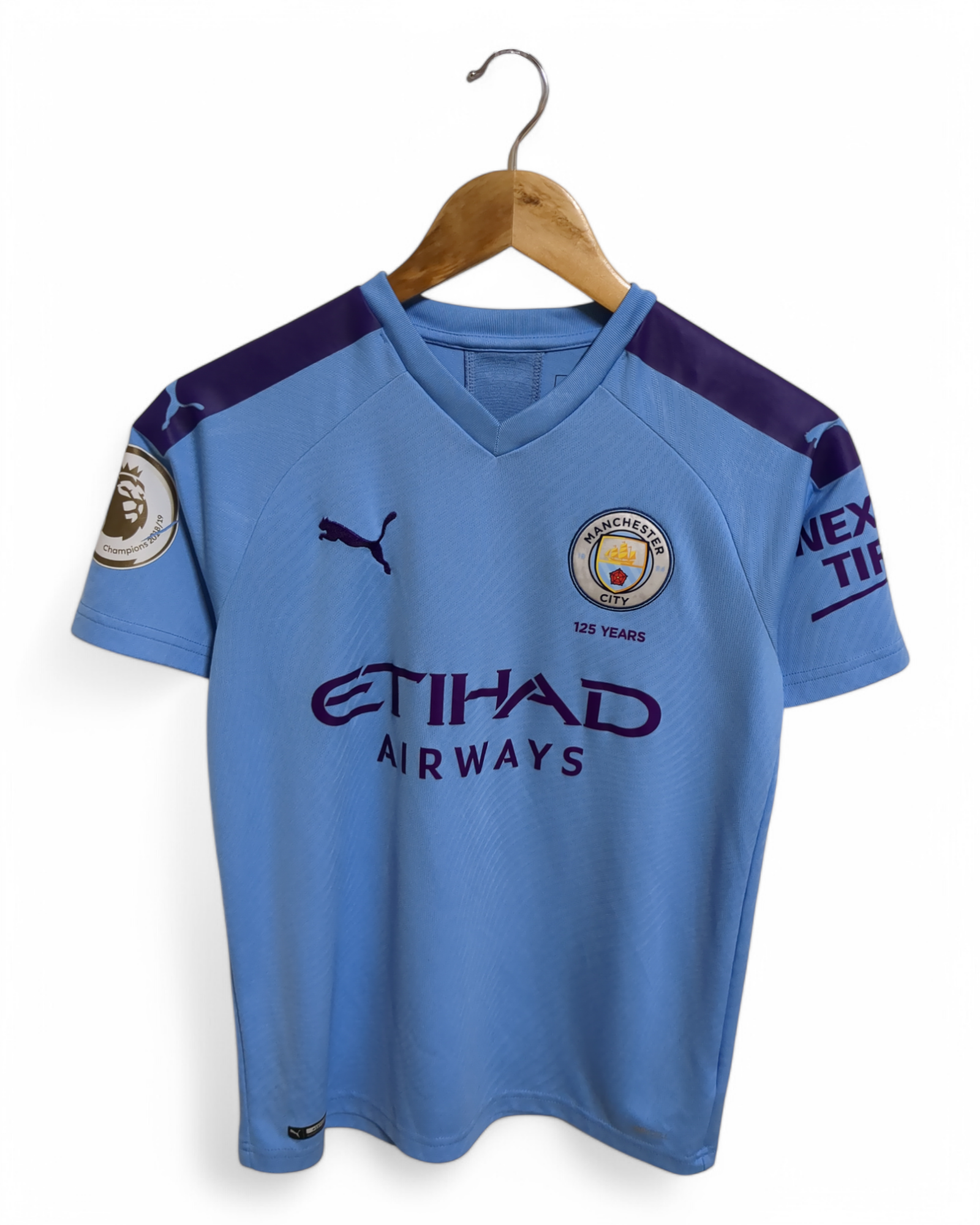 2019-20 Puma Manchester City Home Shirt #21 Silva - (S)
