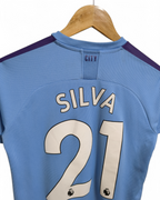 2019-20 Puma Manchester City Home Shirt #21 Silva - (S)