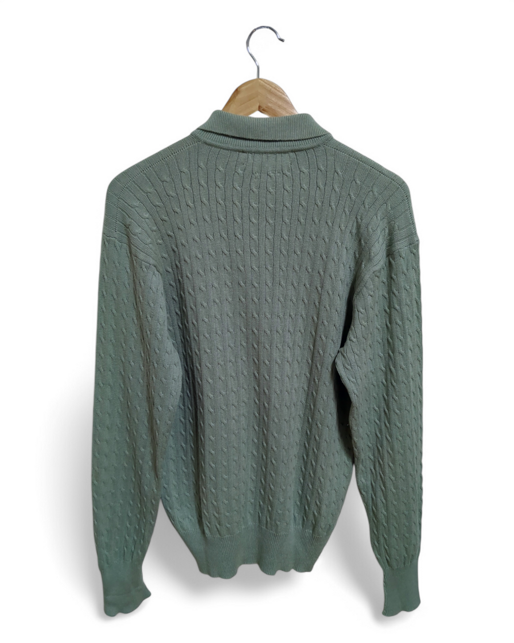 Ralph Lauren 00s Polo Golf Cable Knit 1/4 Sweater - (L)