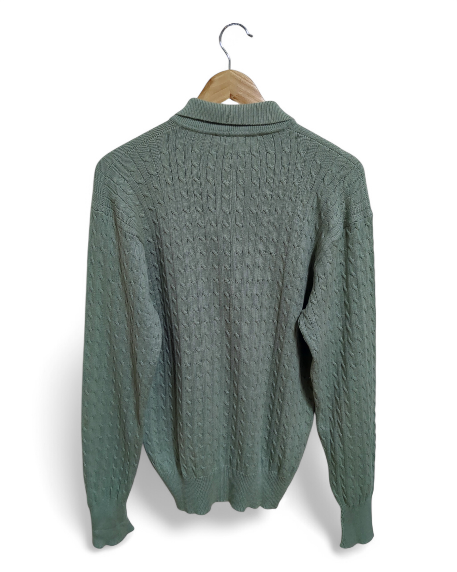 Ralph Lauren 00s Polo Golf Cable Knit 1/4 Sweater - (L)