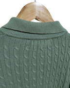 Ralph Lauren 00s Polo Golf Cable Knit 1/4 Sweater - (L)