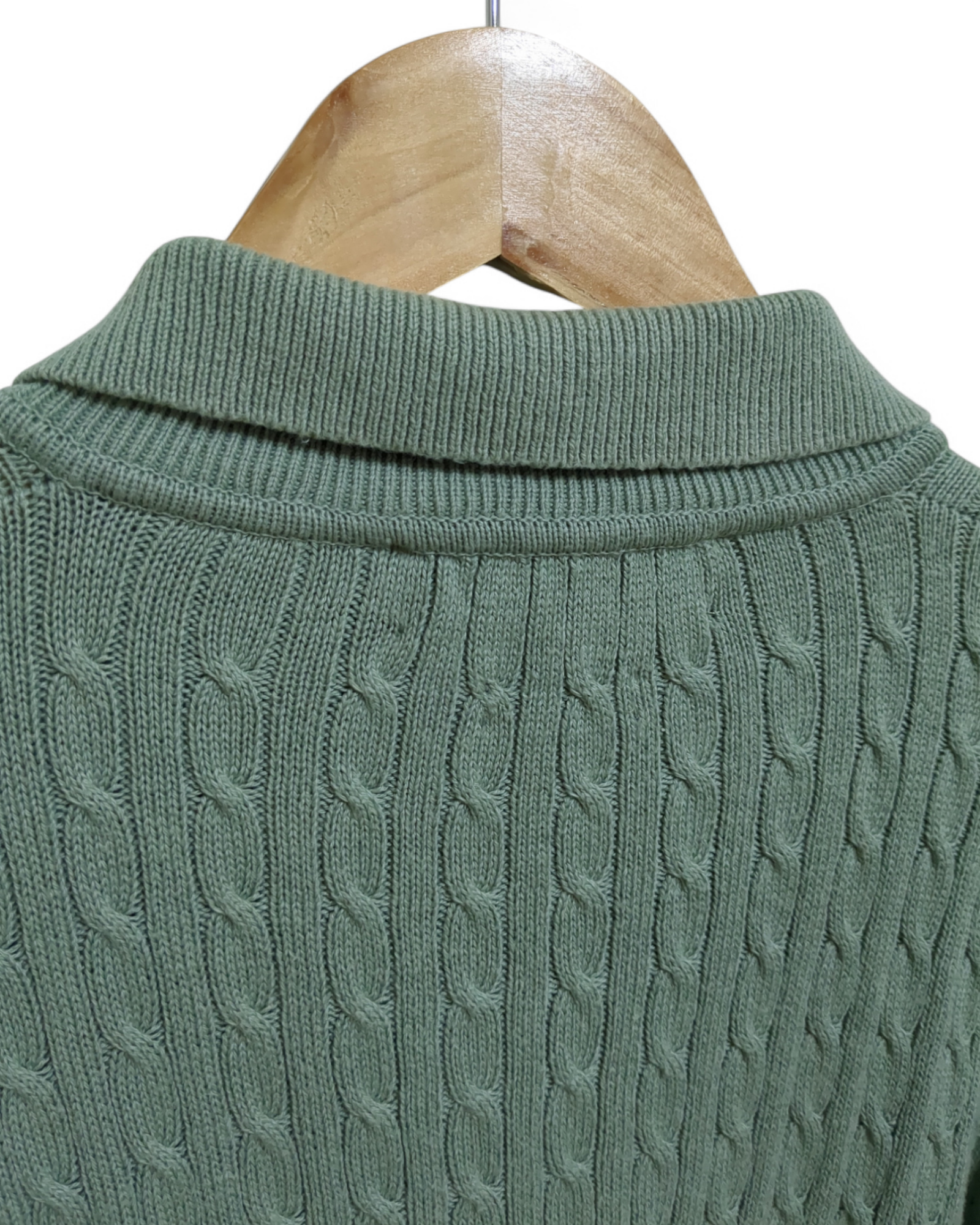 Ralph Lauren 00s Polo Golf Cable Knit 1/4 Sweater - (L)