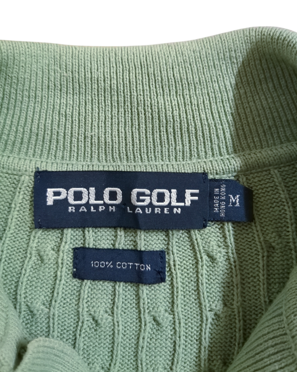 Ralph Lauren 00s Polo Golf Cable Knit 1/4 Sweater - (L)