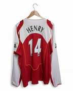 2004-05 Nike Arsenal Champions Home L/S Shirt #14 Henry  - (XL)