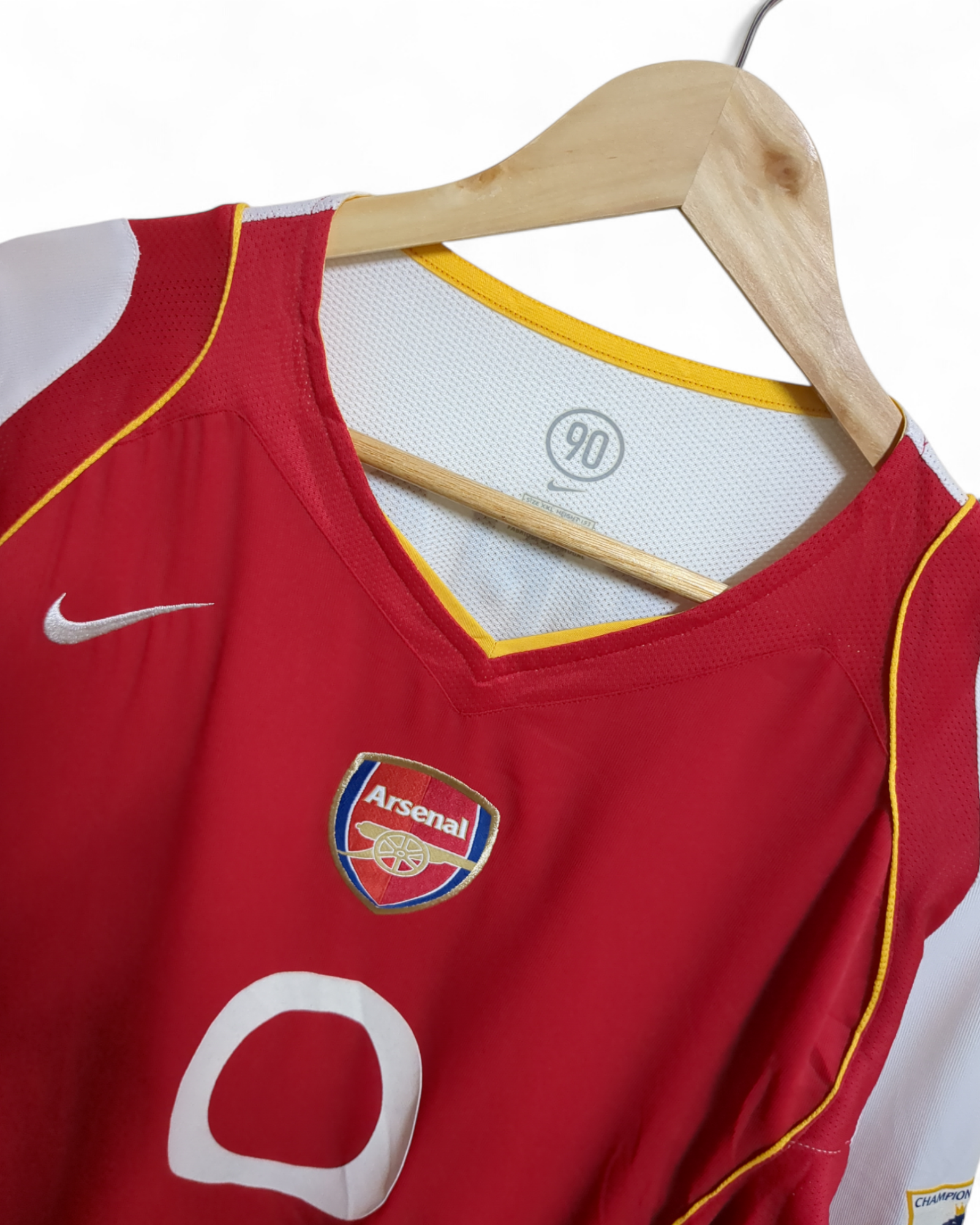 2004-05 Nike Arsenal Champions Home L/S Shirt #14 Henry  - (XL)