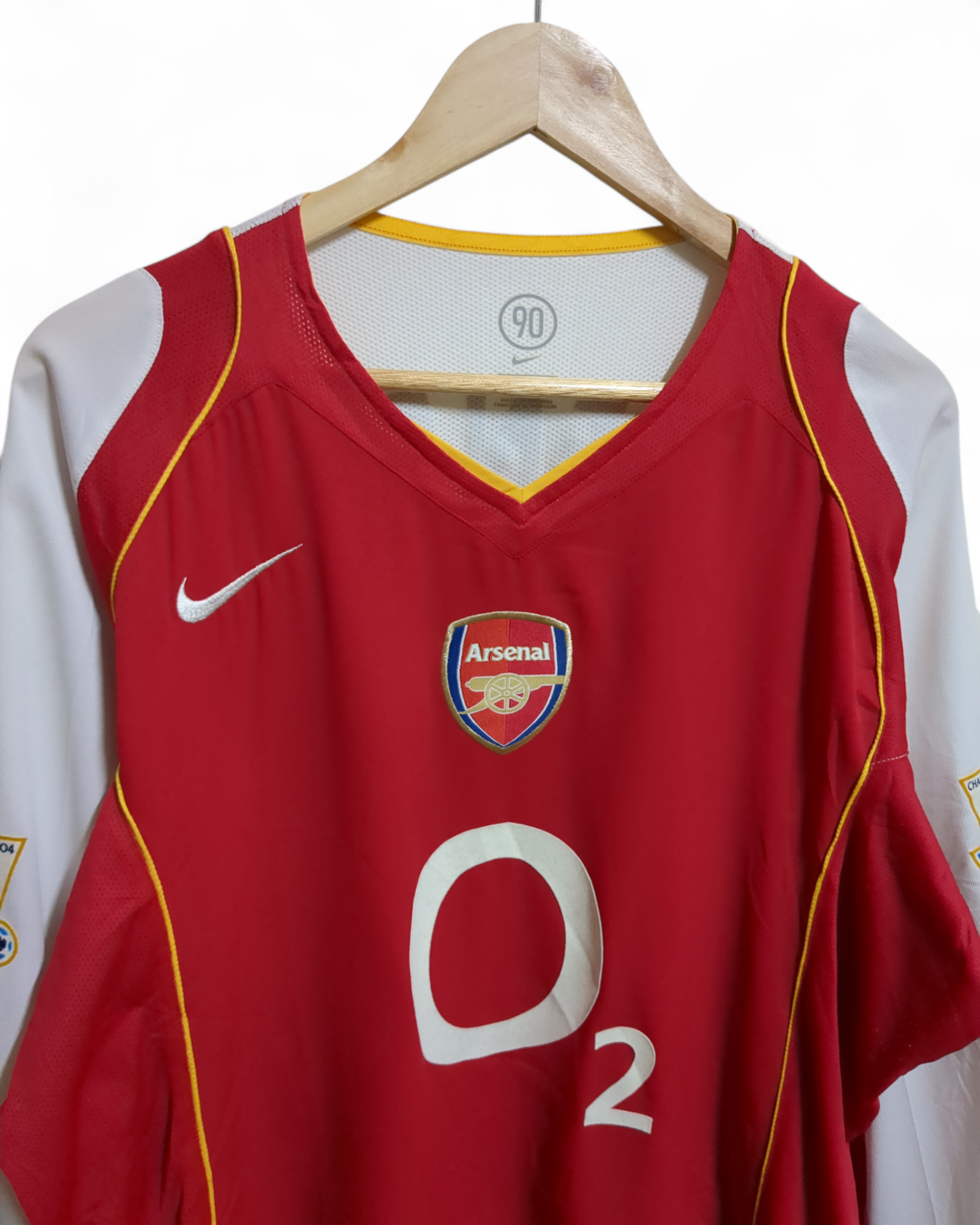 2004-05 Nike Arsenal Champions Home L/S Shirt #14 Henry  - (XL)