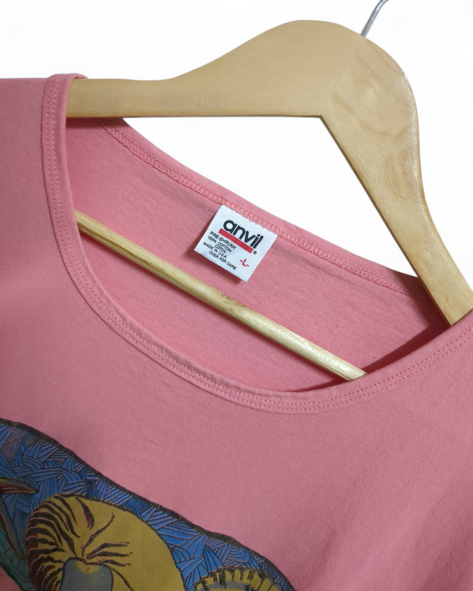 Anvil 1993 Santa Barbara Single Stitch Tee - (L)
