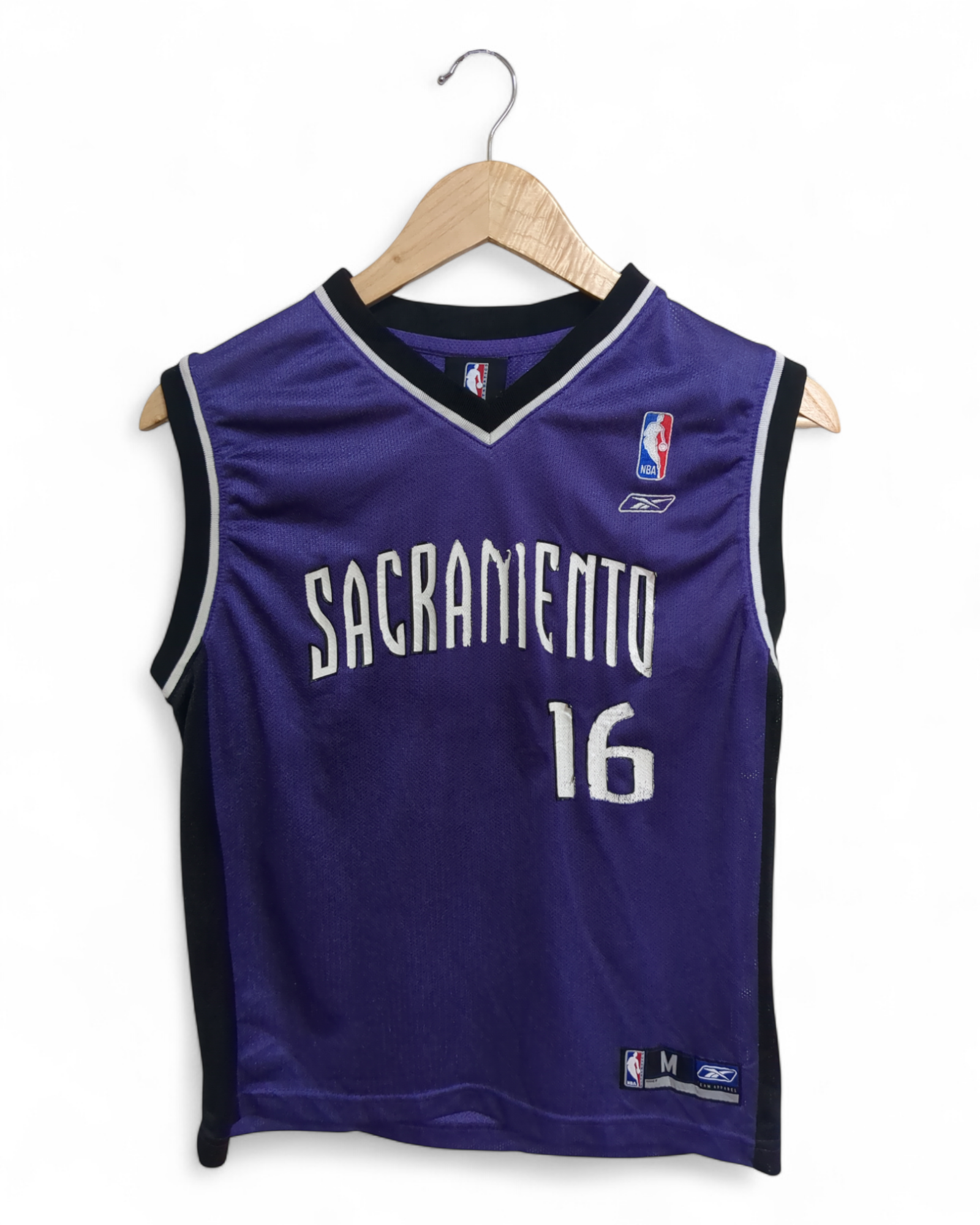2002-06 Reebok Sacramento Kings #16 Stojakovic Away Jersey - (S)