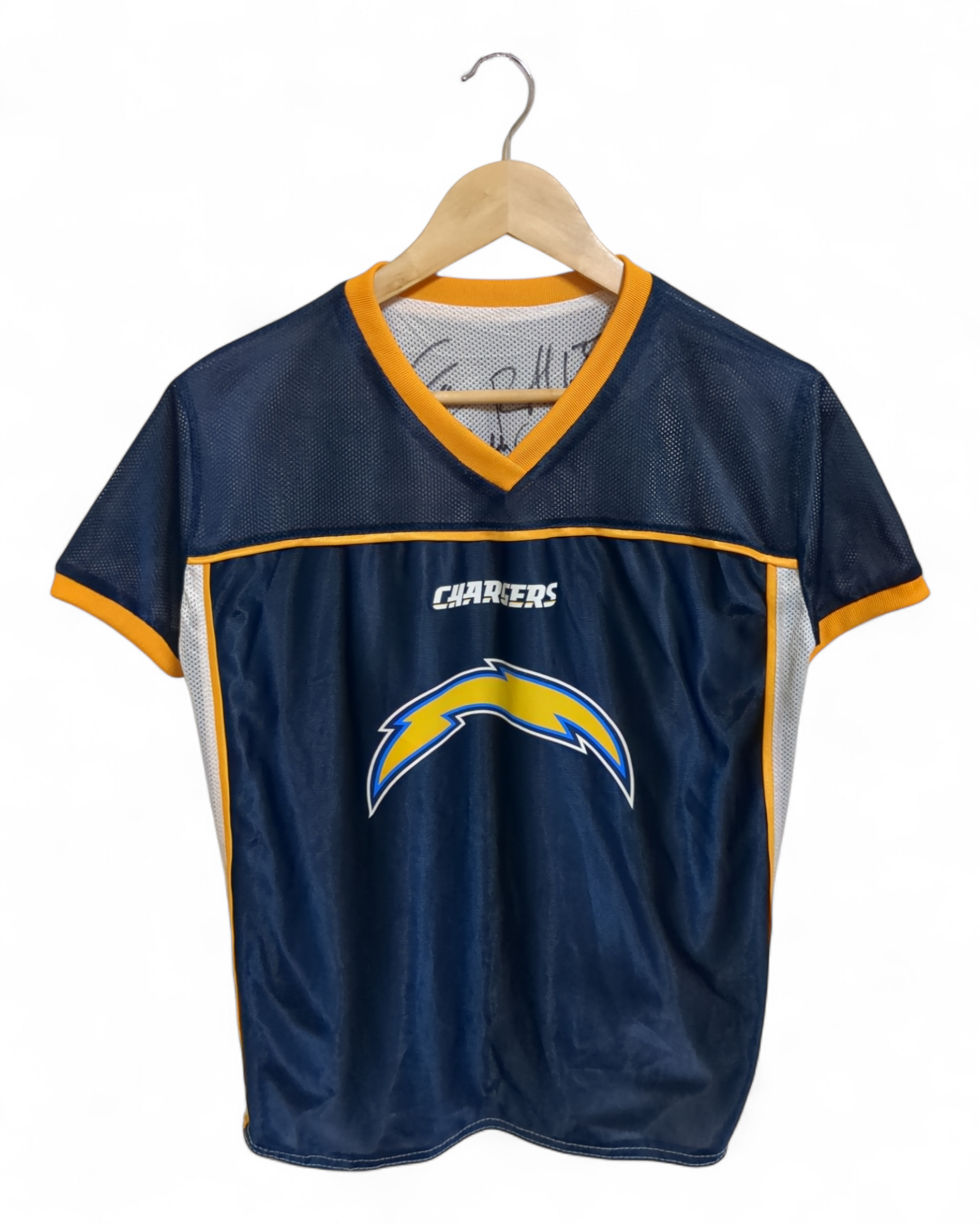 NFL Los Angeles Chargers Reversible Flag Signed Jersey - (M)