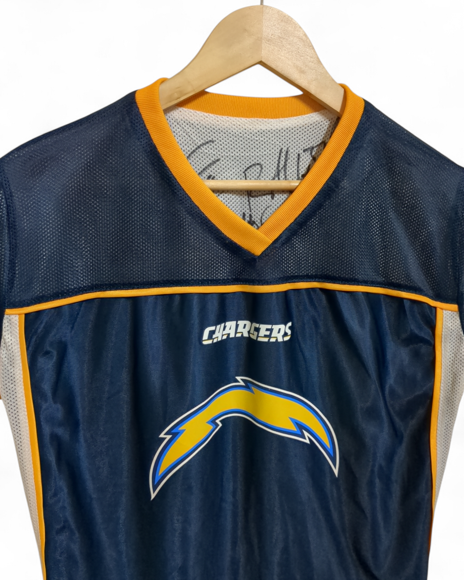 NFL Los Angeles Chargers Reversible Flag Signed Jersey - (M)