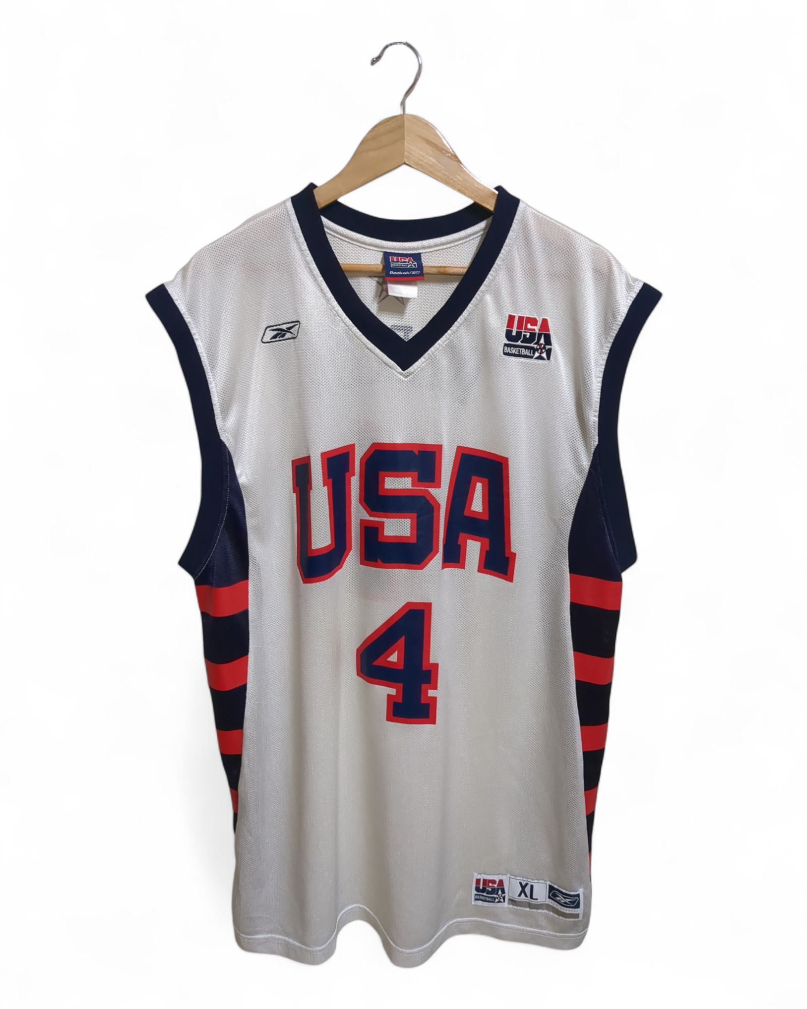 2004 Reebok USA #4 Iverson Home Jersey - (XL)