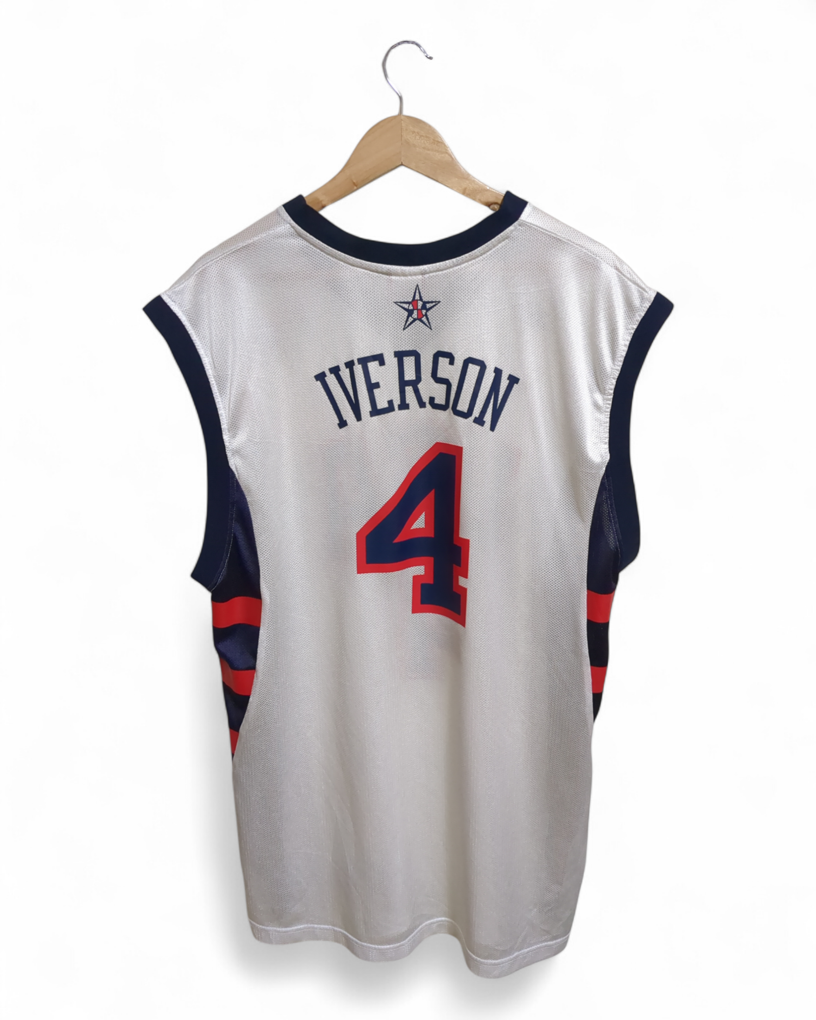 2004 Reebok USA #4 Iverson Home Jersey - (XL)