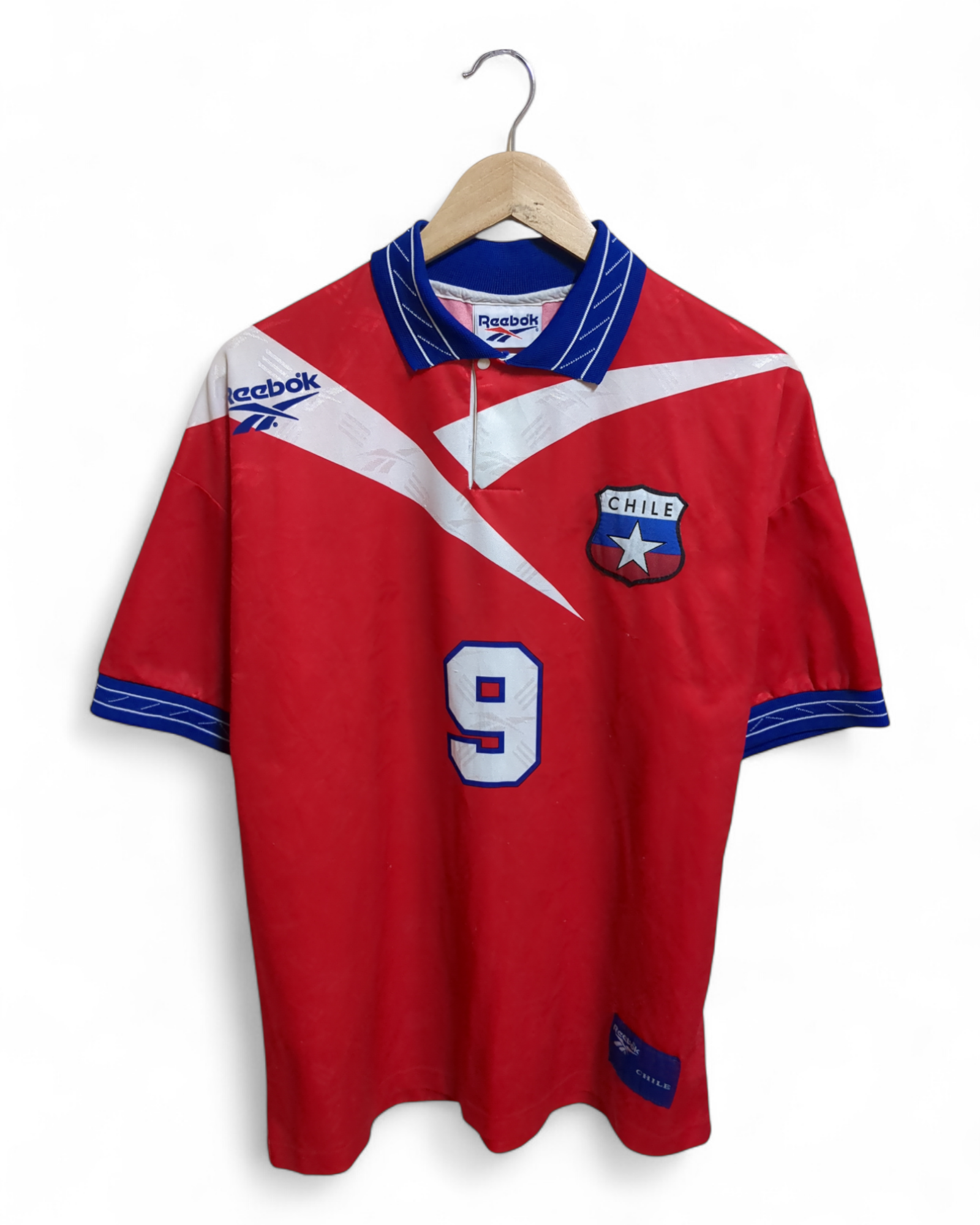 1997-99 Reebok Chile Home Shirt #9 (Zamorano) - (L)