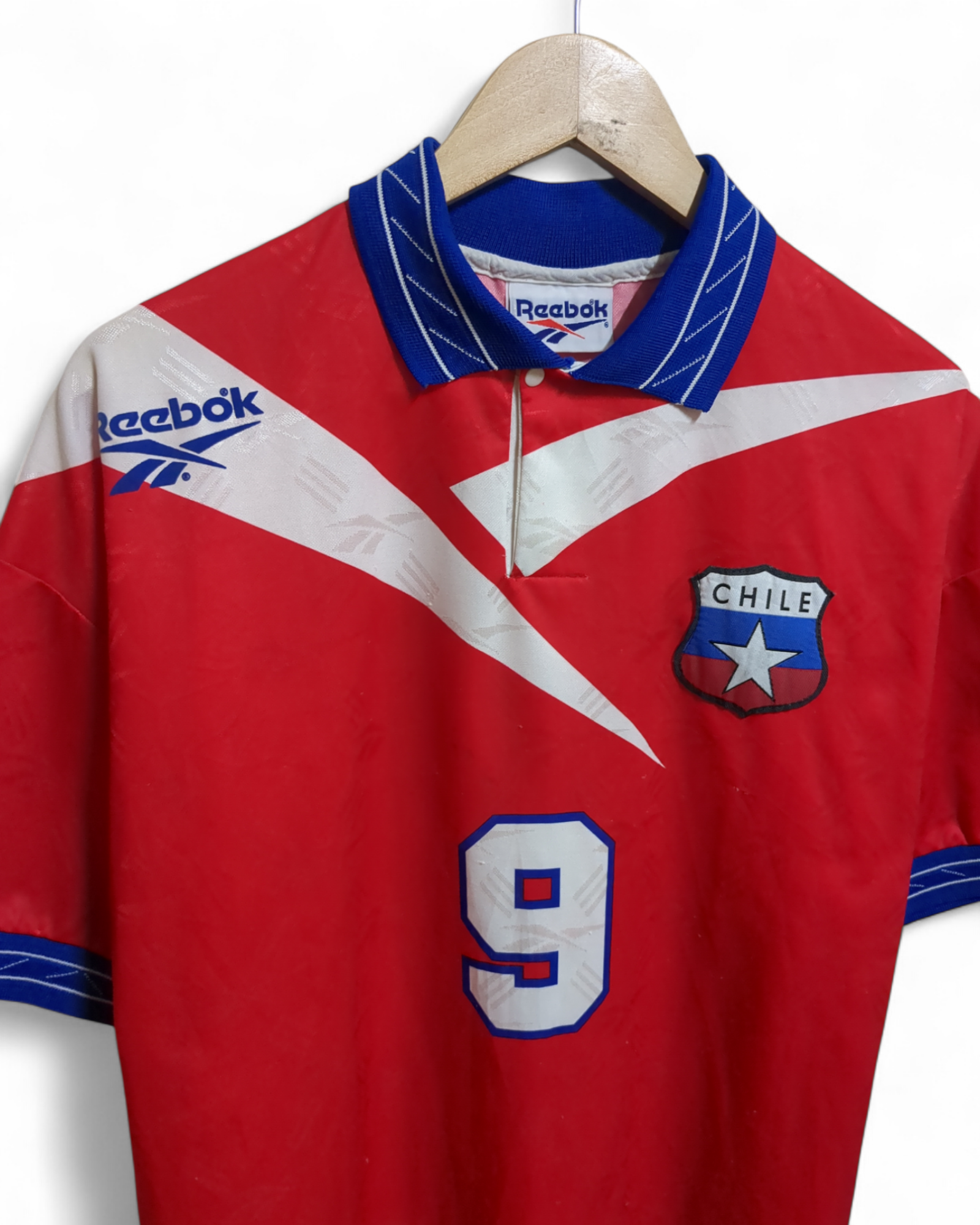 1997-99 Reebok Chile Home Shirt #9 (Zamorano) - (L)