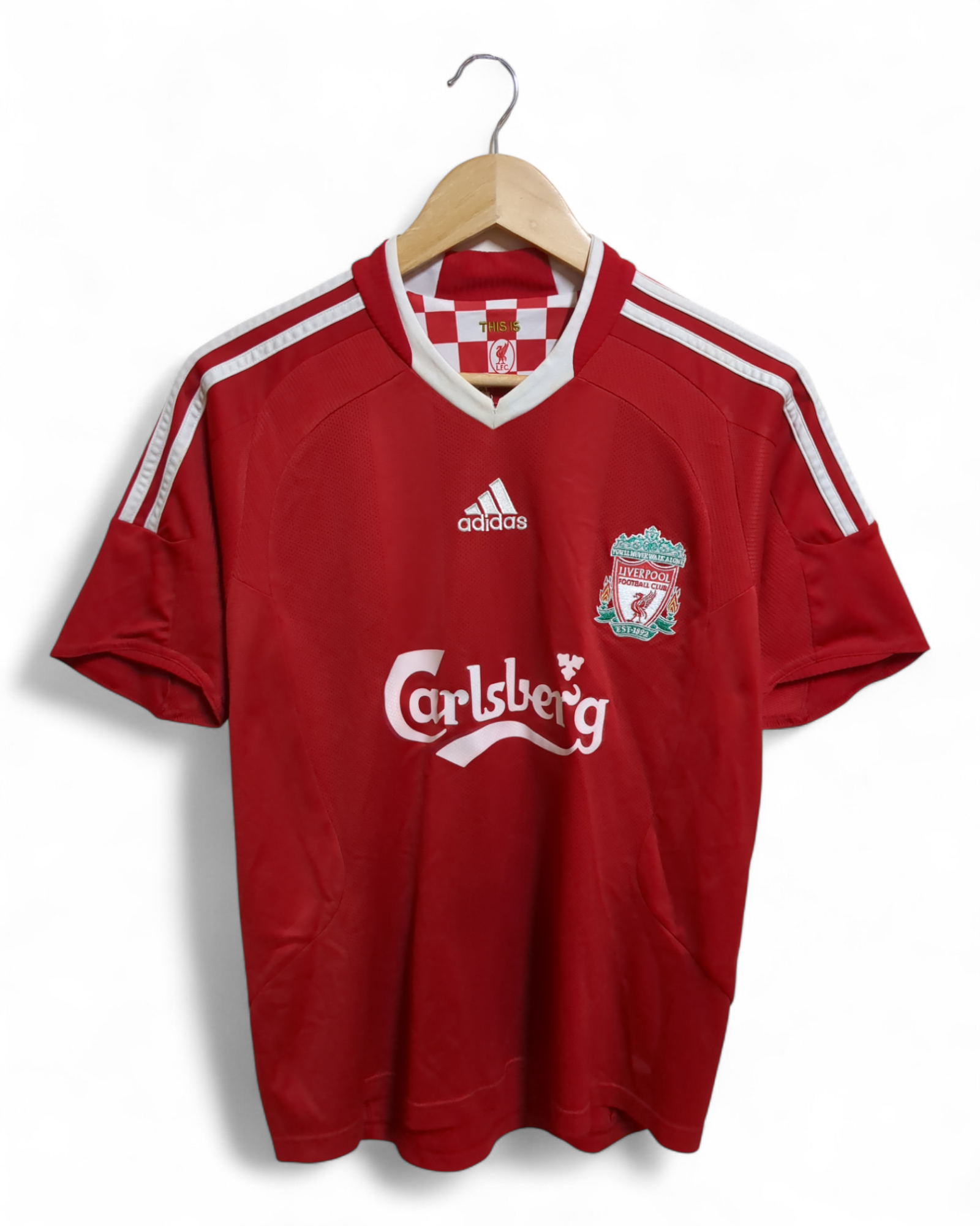 2008-10 Adidas Liverpool Home Shirt #19 Babel - (S)