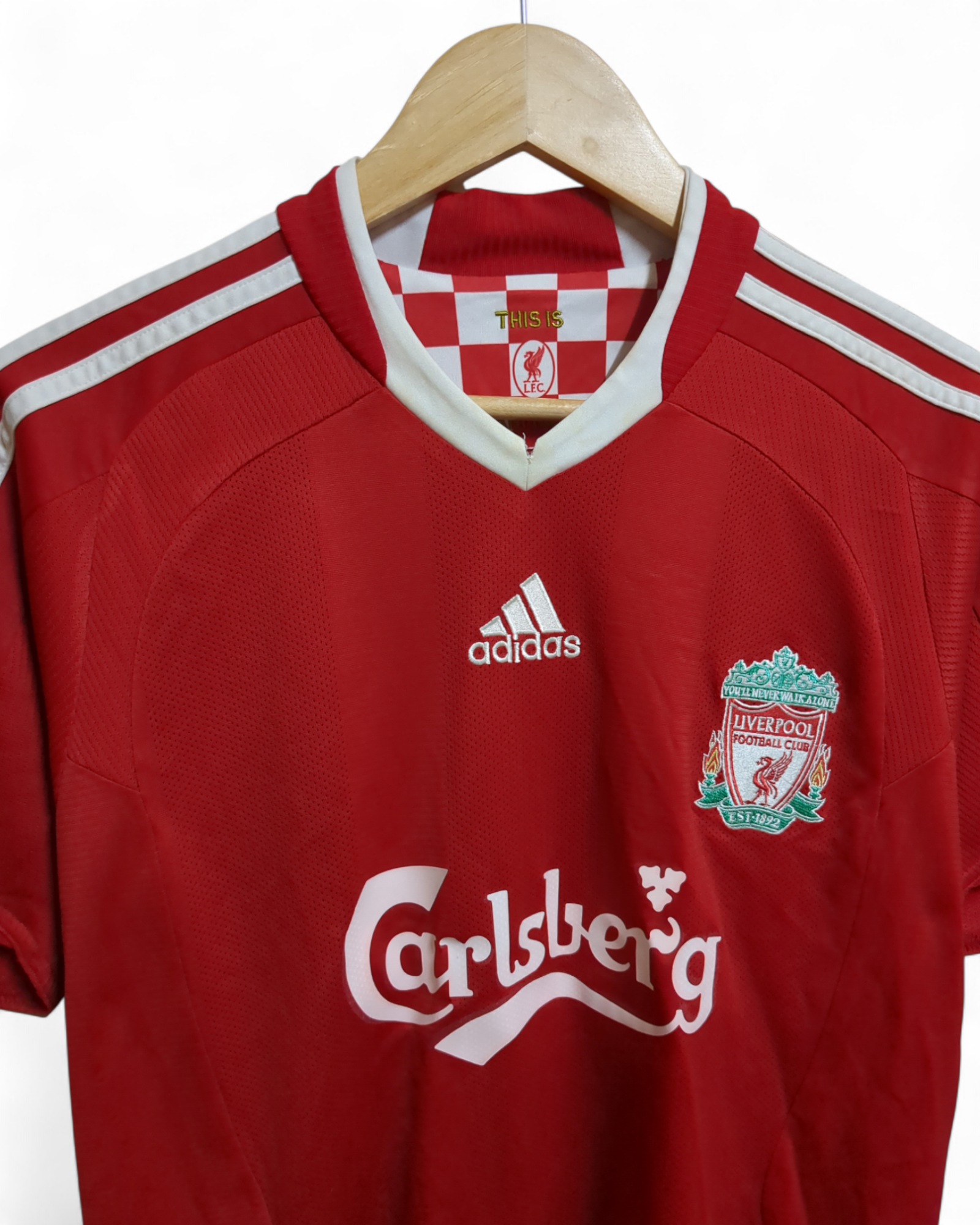 2008-10 Adidas Liverpool Home Shirt #19 Babel - (S)