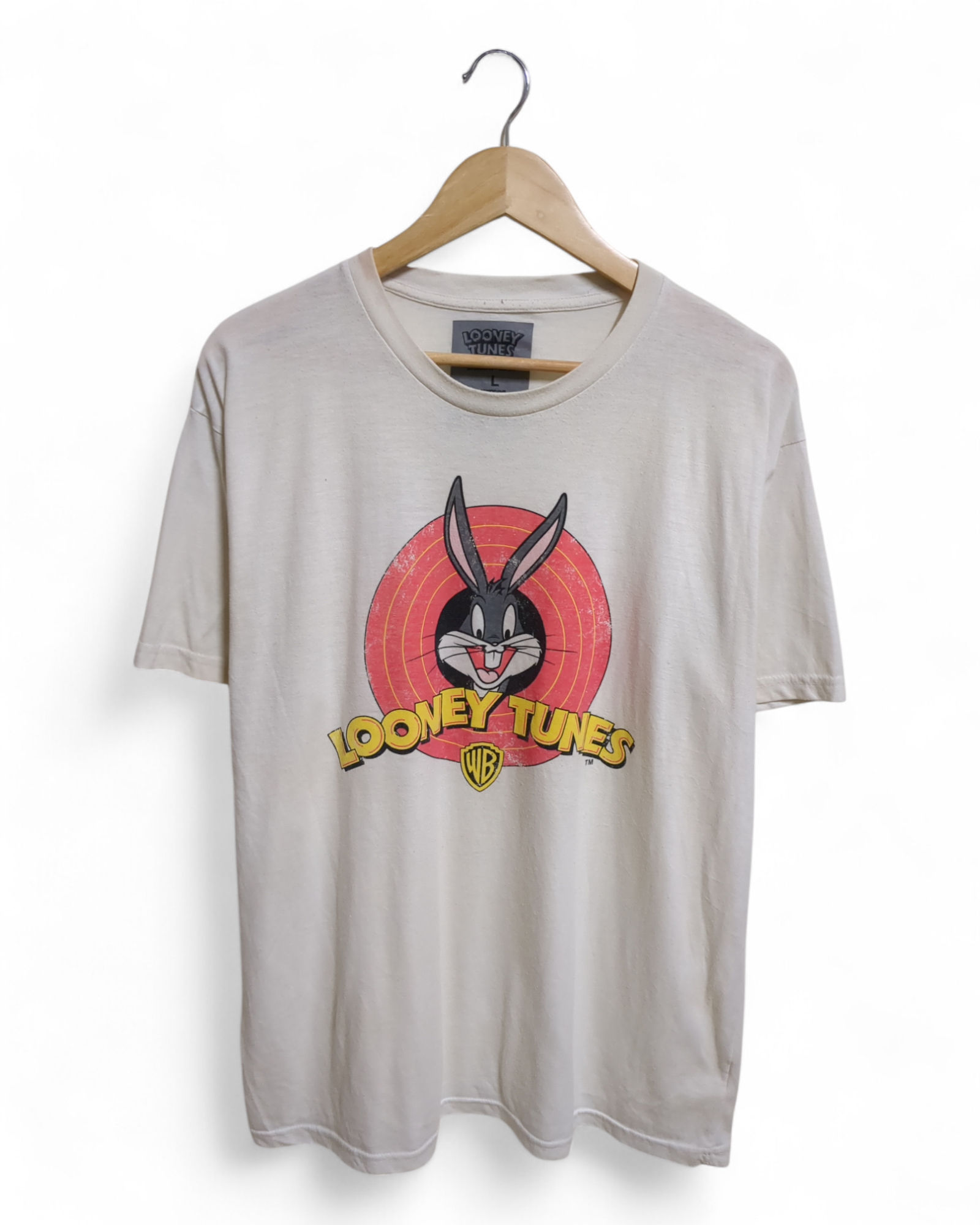 Looney Tunes Bugs Bunny Circle Logo Tee - (L)