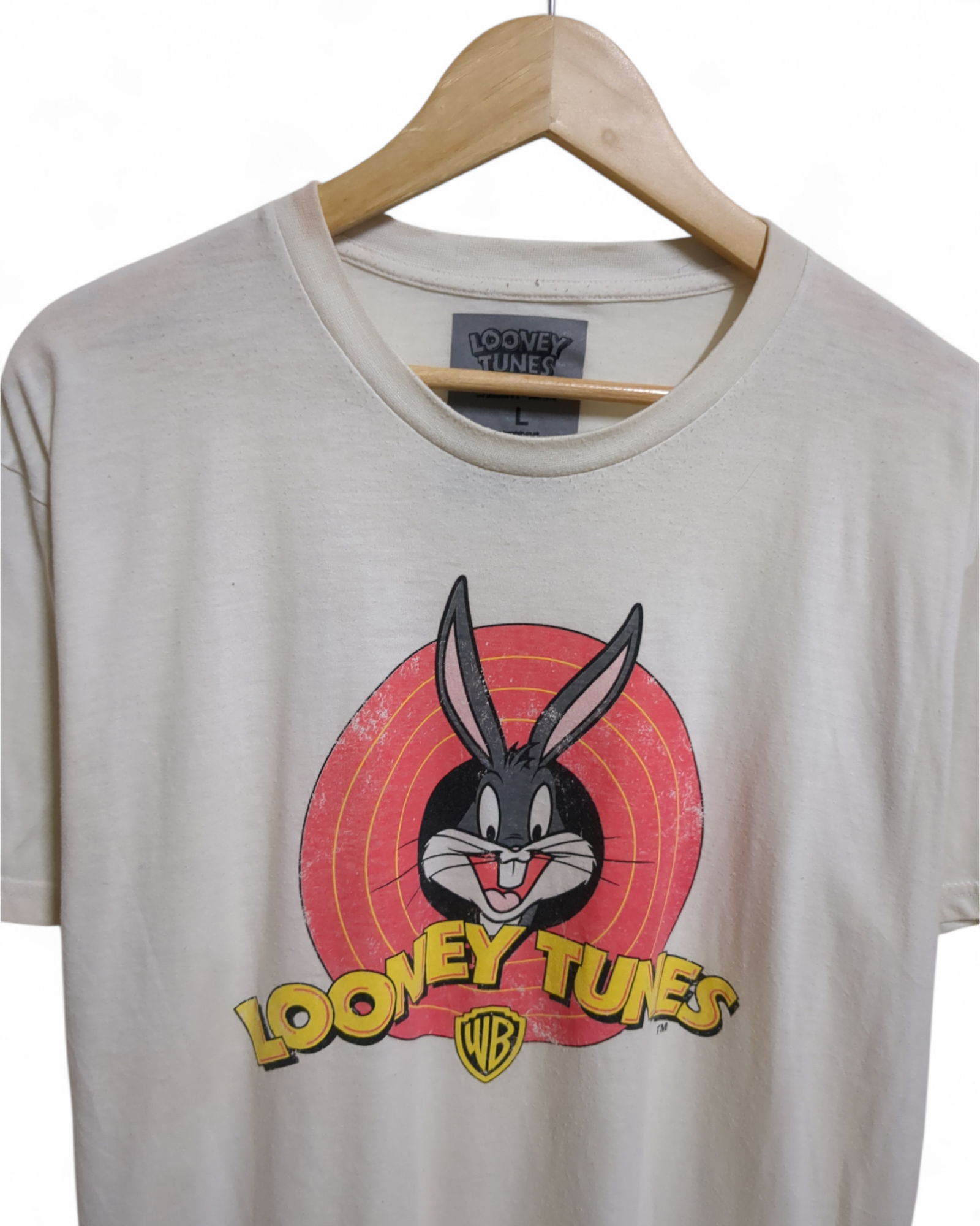 Looney Tunes Bugs Bunny Circle Logo Tee - (L)
