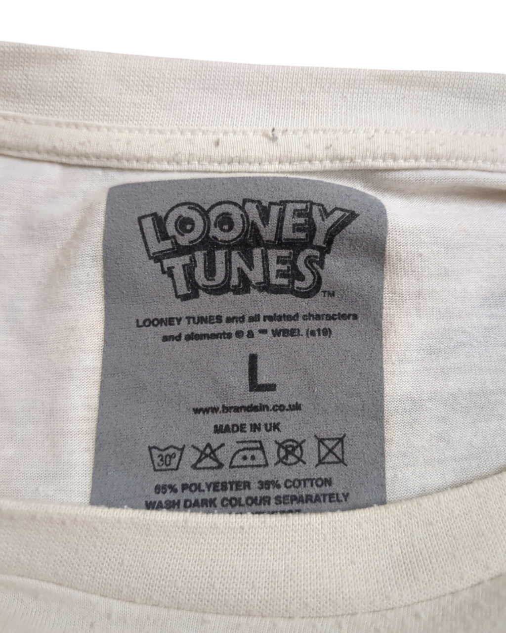 Looney Tunes Bugs Bunny Circle Logo Tee - (L)
