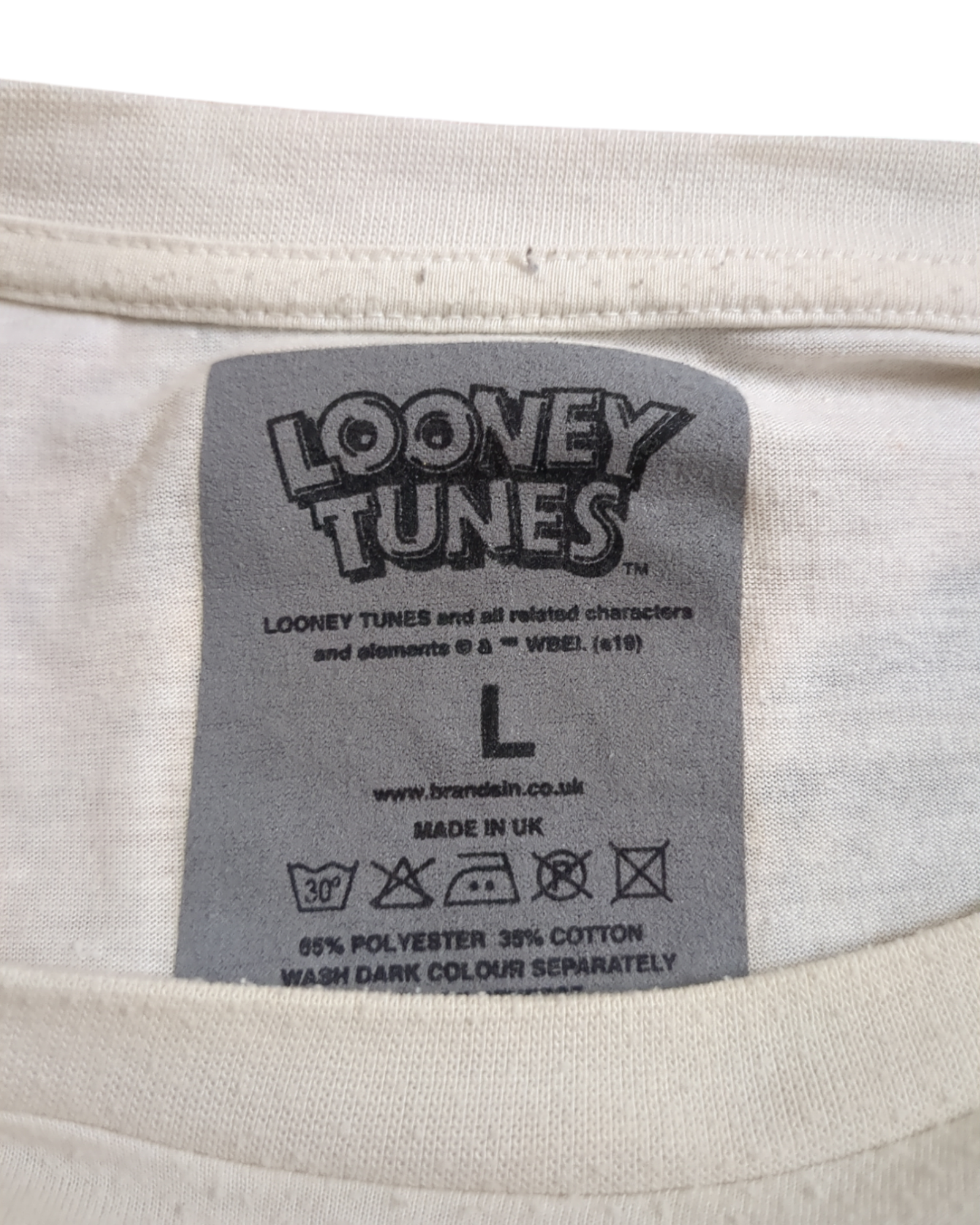 Looney Tunes Bugs Bunny Circle Logo Tee - (L)