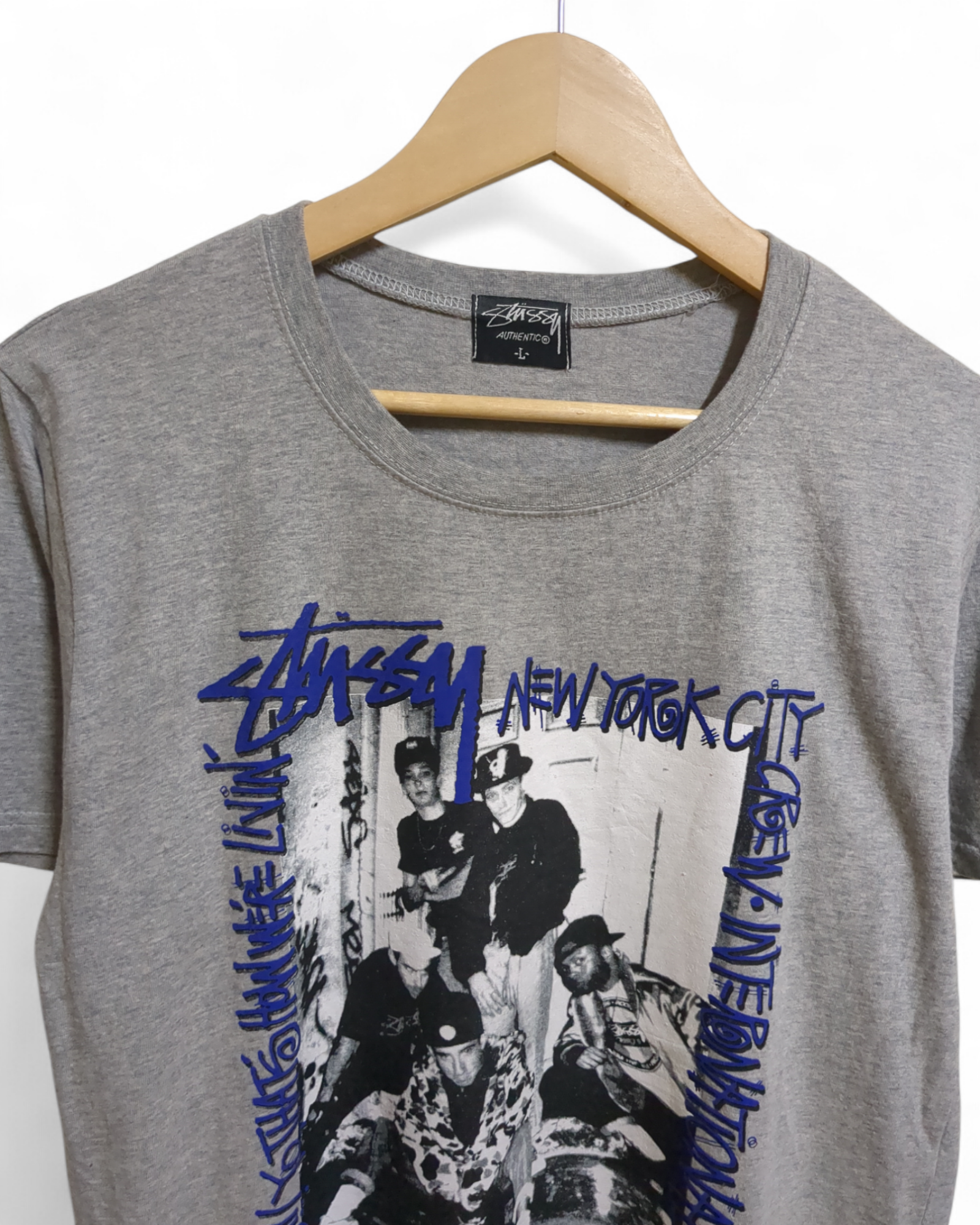 Stussy 00s NY City International Crew Tee - (M) – The Cold Stussy 00s NY City International Crew Tee - (M) – The Cold