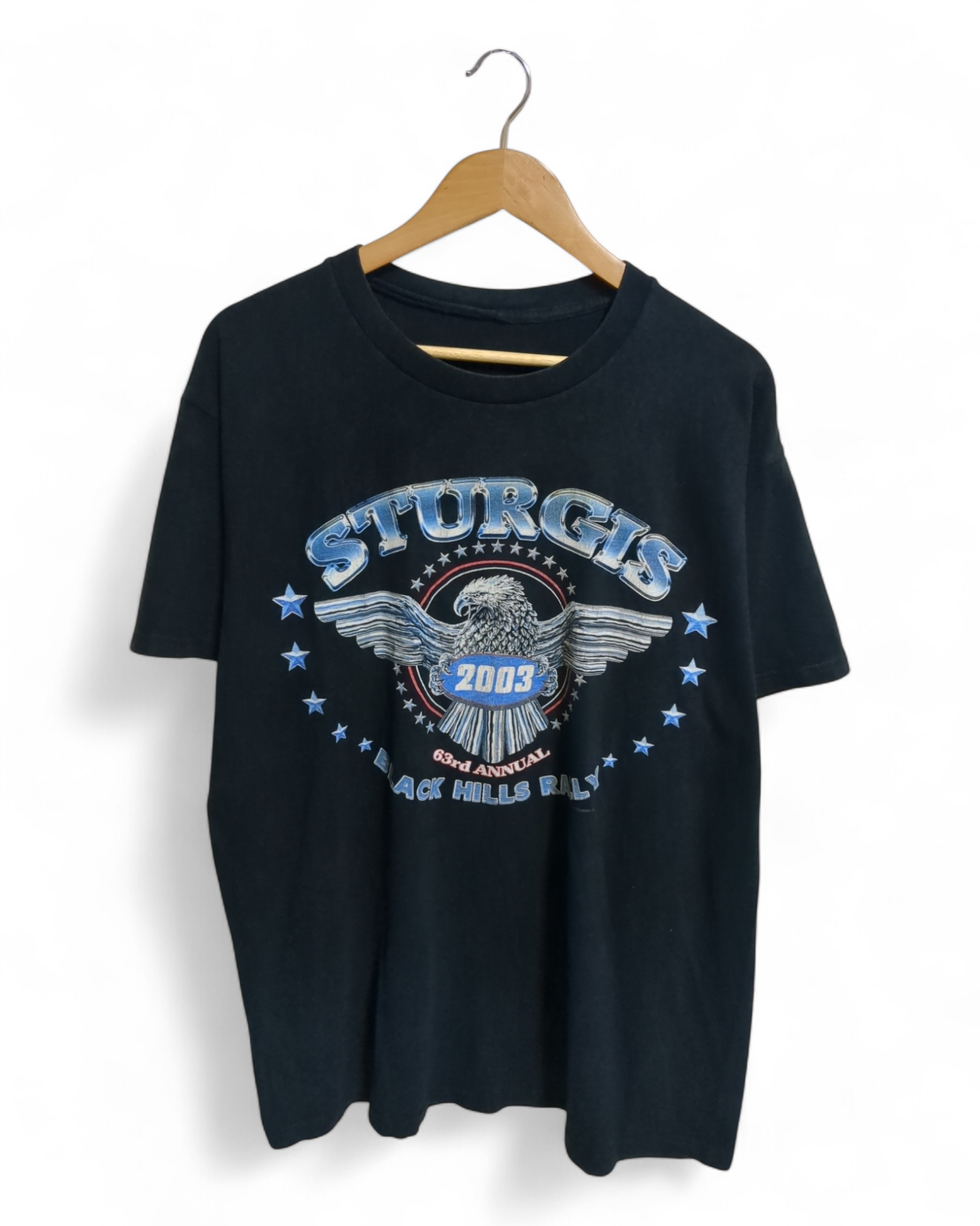 Sturgis Motorcycle 2003 Black Hills Rally Tee - (L)