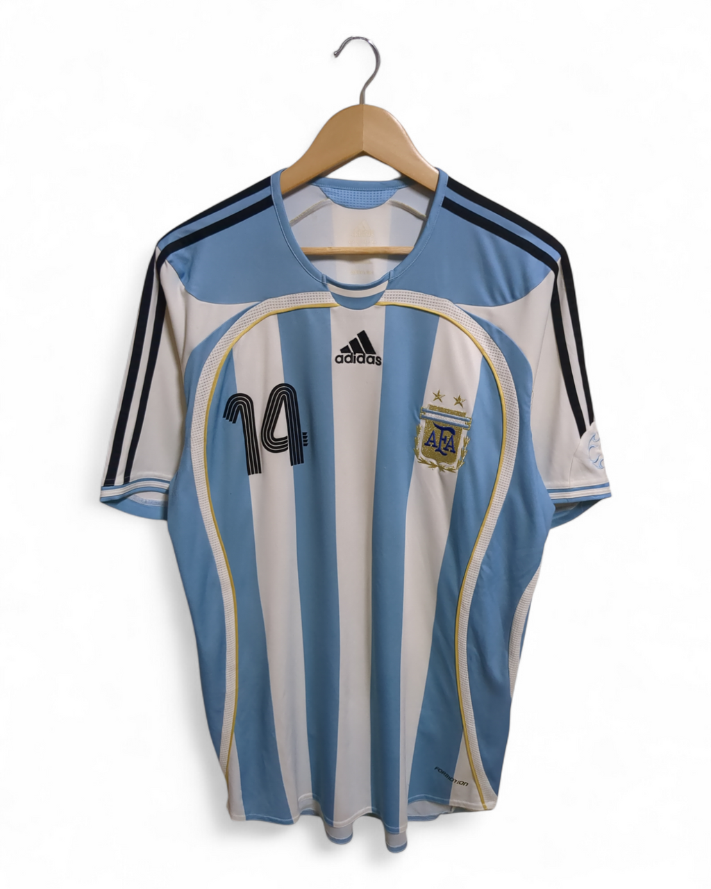 2006-08 Adidas Argentina Player Issue Home Shirt #14 - (L)