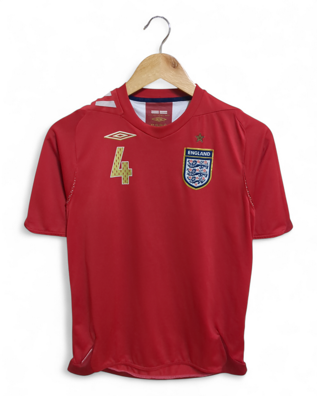 2006-08 Umbro England Away Shirt #4 Gerrard - (S) – The Cold