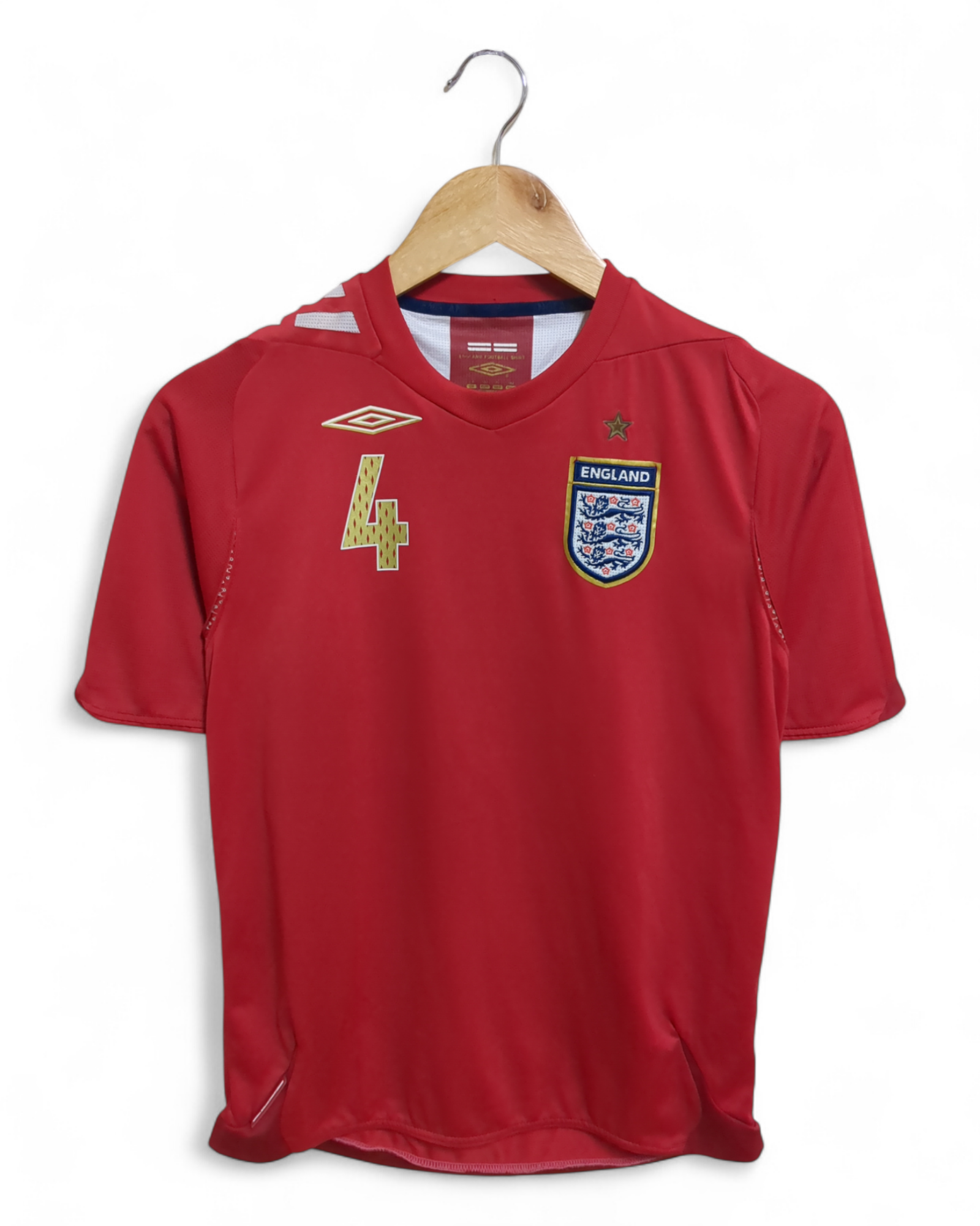 2006-08 Umbro England Away Shirt #4 Gerrard - (S)