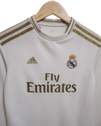 2019-20 Adidas Real Madrid Home L/S Shirt - (XS)