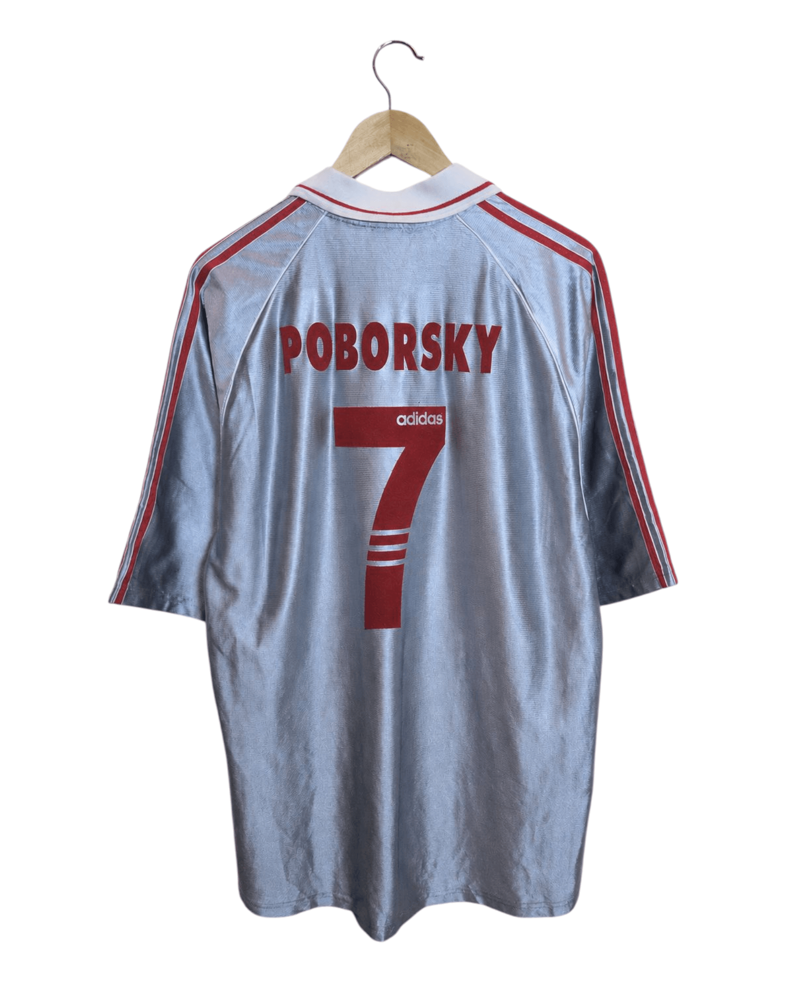 1999-00 Benfica Adidas Away Shirt #7 Poborsky - (XL)